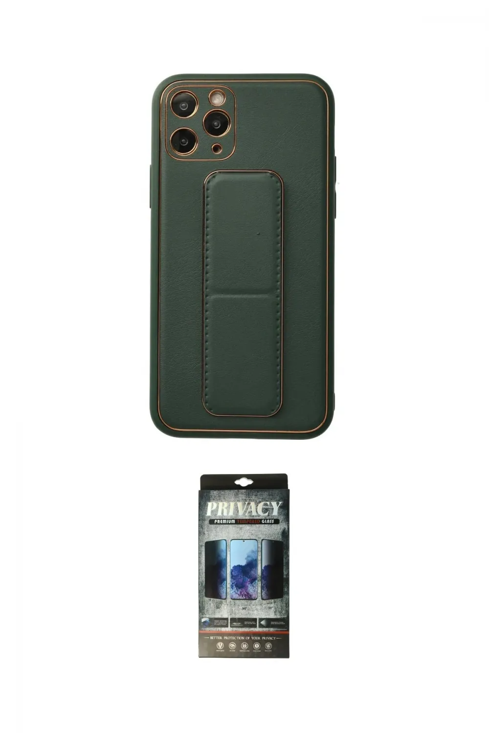 ieg™ iPhone 11 Pro Kılıf Akış Doku - Siyah 34D Hayalet Izgaralı Cam
