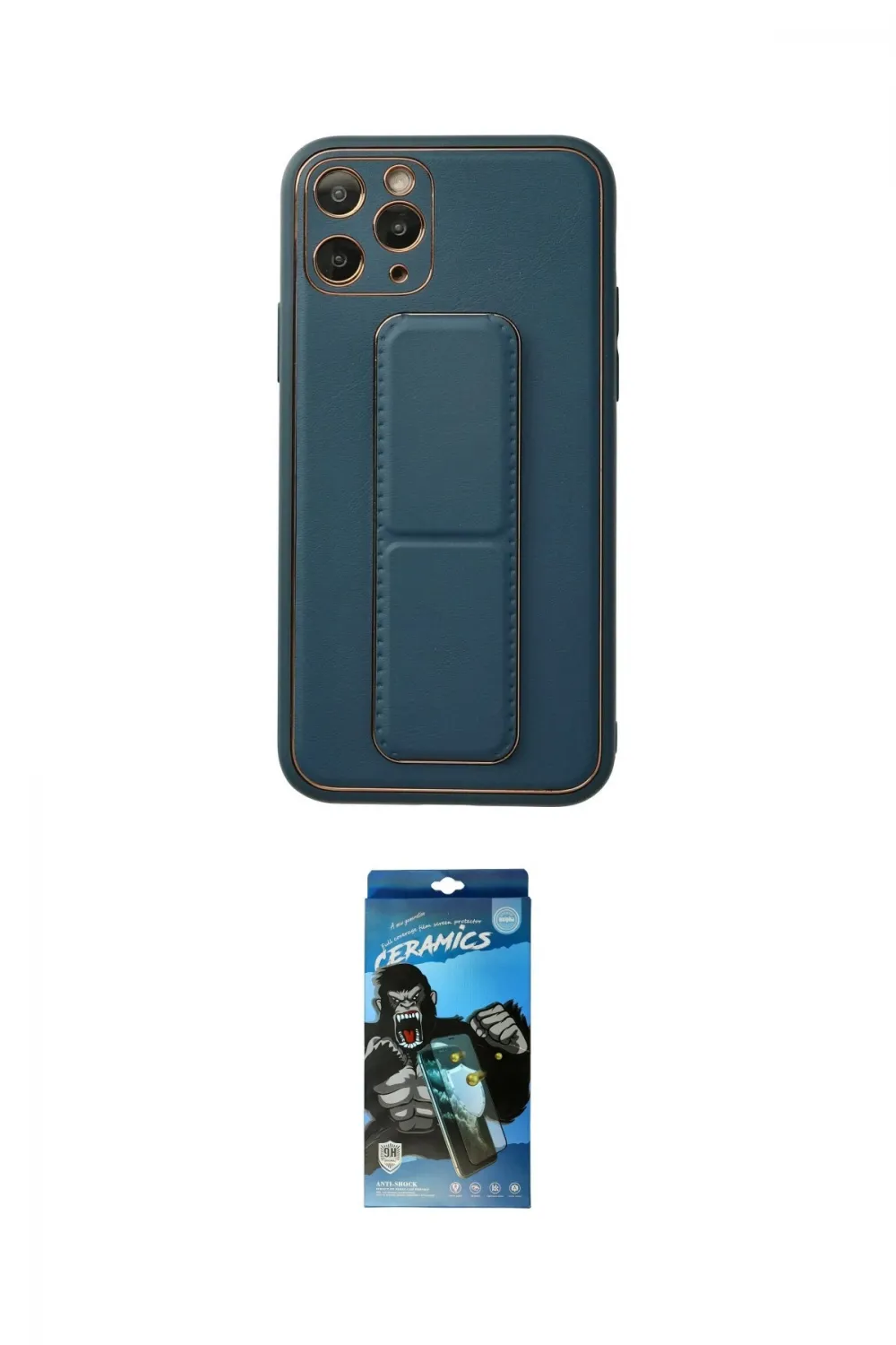 ieg™ iPhone 11 Pro Kılıf Akış Doku - Siyah 34D Izgaralı Cam
