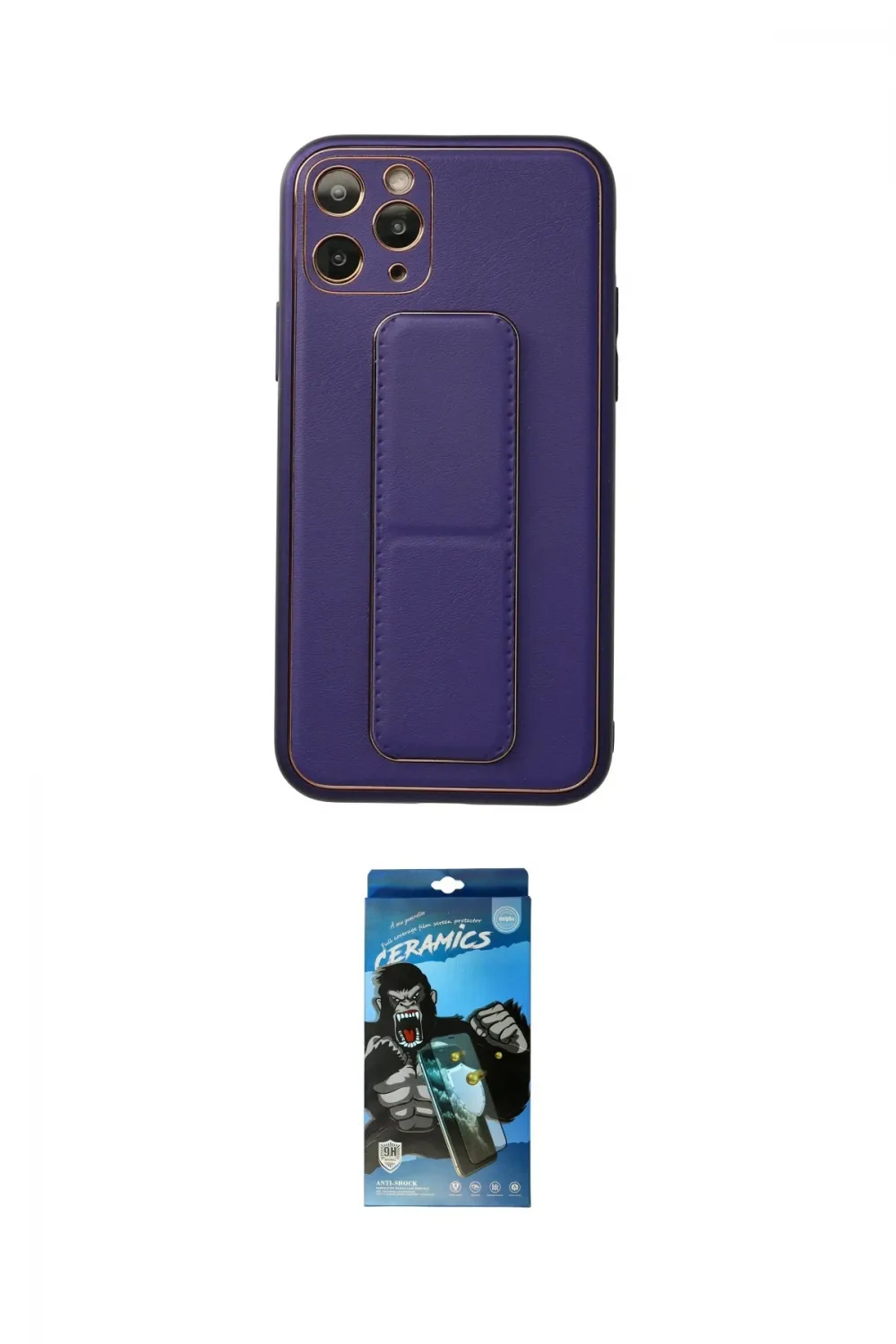 ieg™ iPhone 11 Pro Kılıf Akış Doku - Siyah 34D Izgaralı Cam