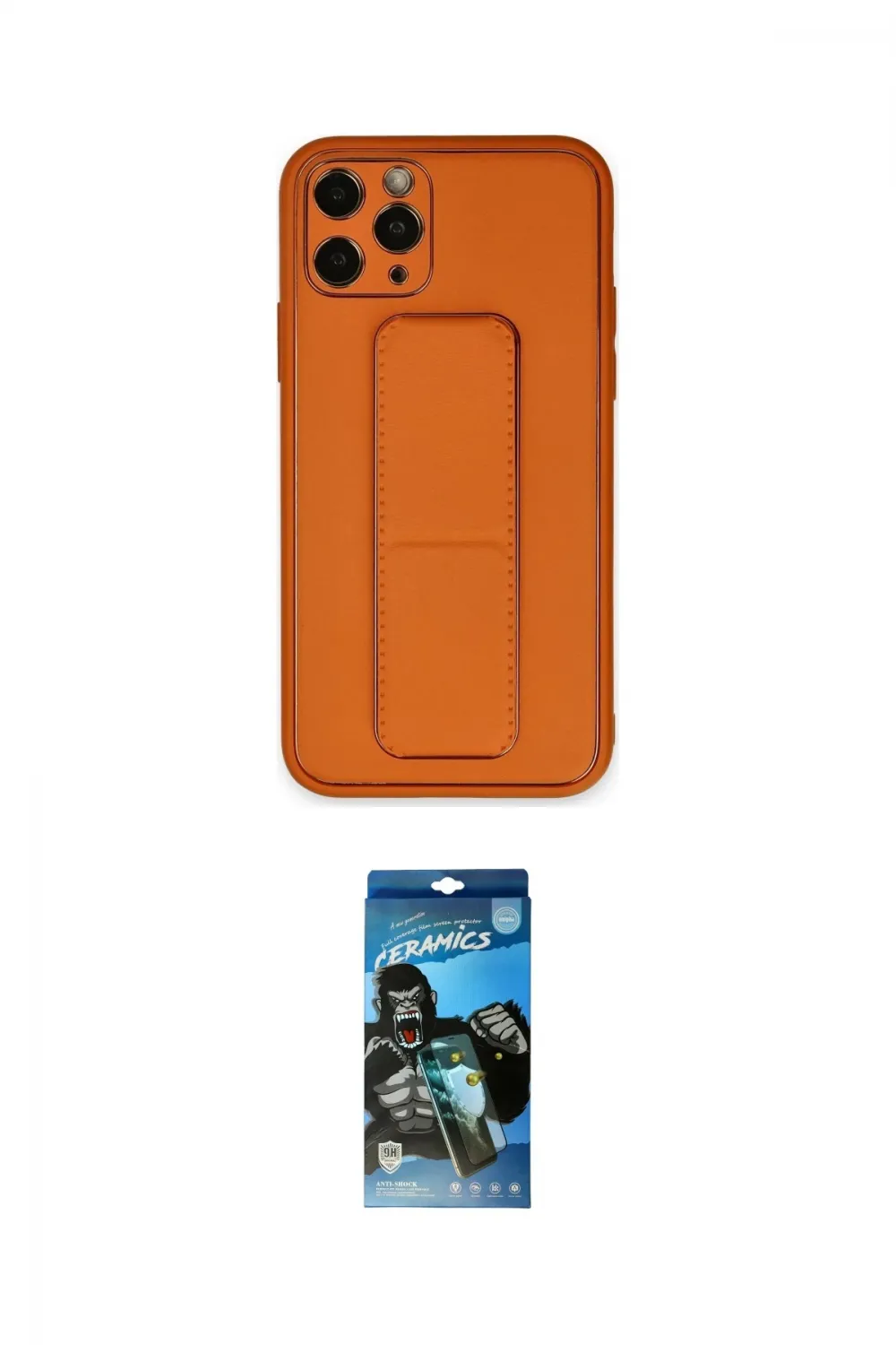 ieg™ iPhone 11 Pro Kılıf Akış Doku - Siyah 34D Izgaralı Cam
