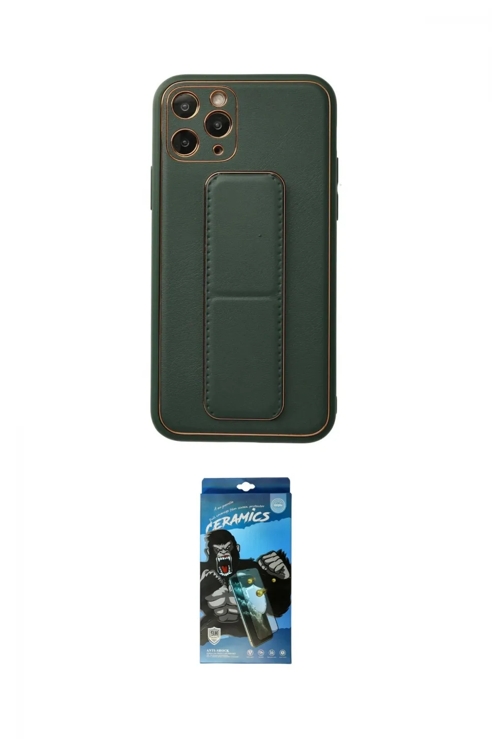 ieg™ iPhone 11 Pro Kılıf Akış Doku - Siyah 34D Izgaralı Cam