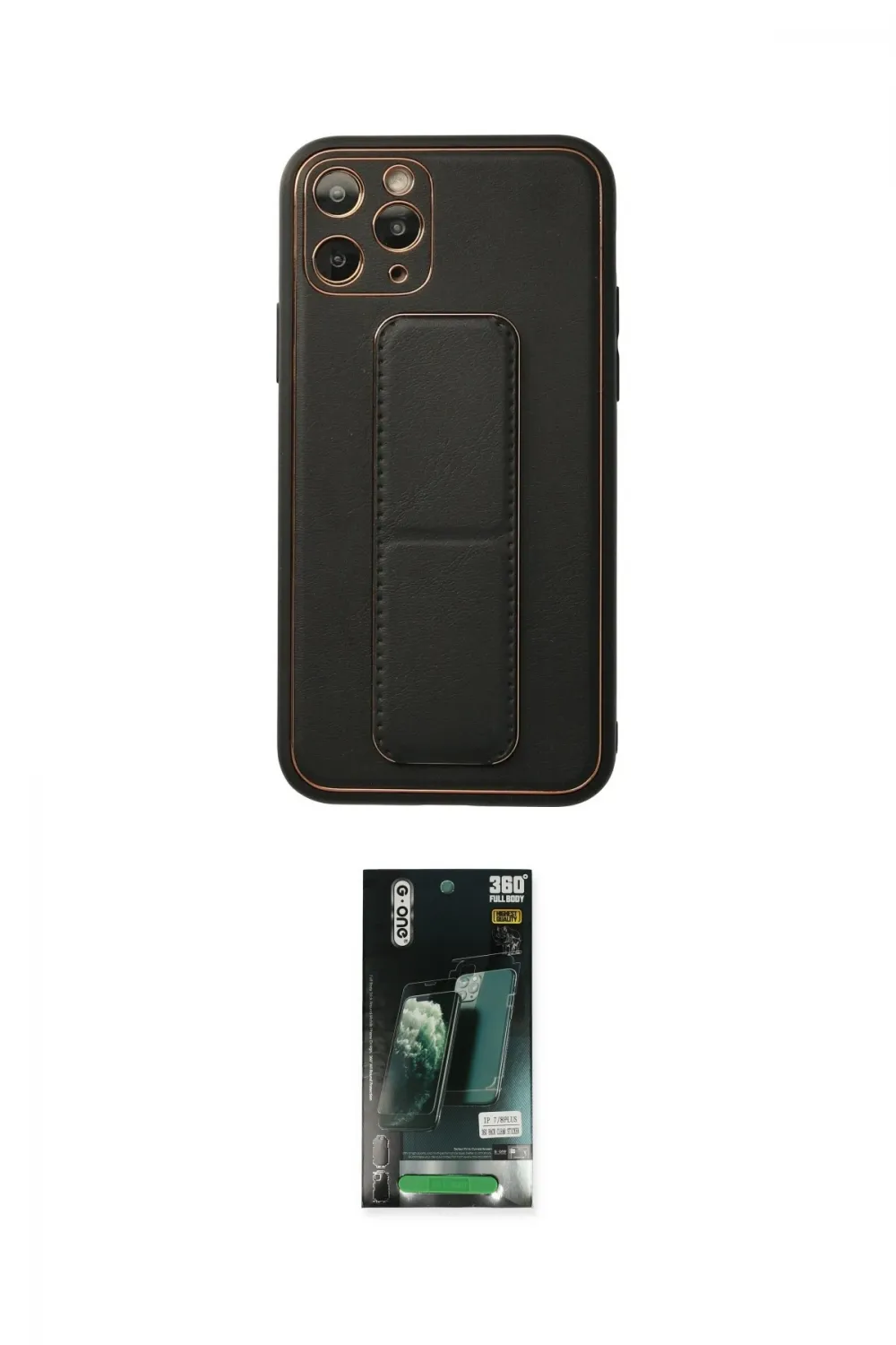 ieg™ iPhone 11 Pro Kılıf Akış Doku - Siyah 360 Mat Full Body Arka Koruyucu