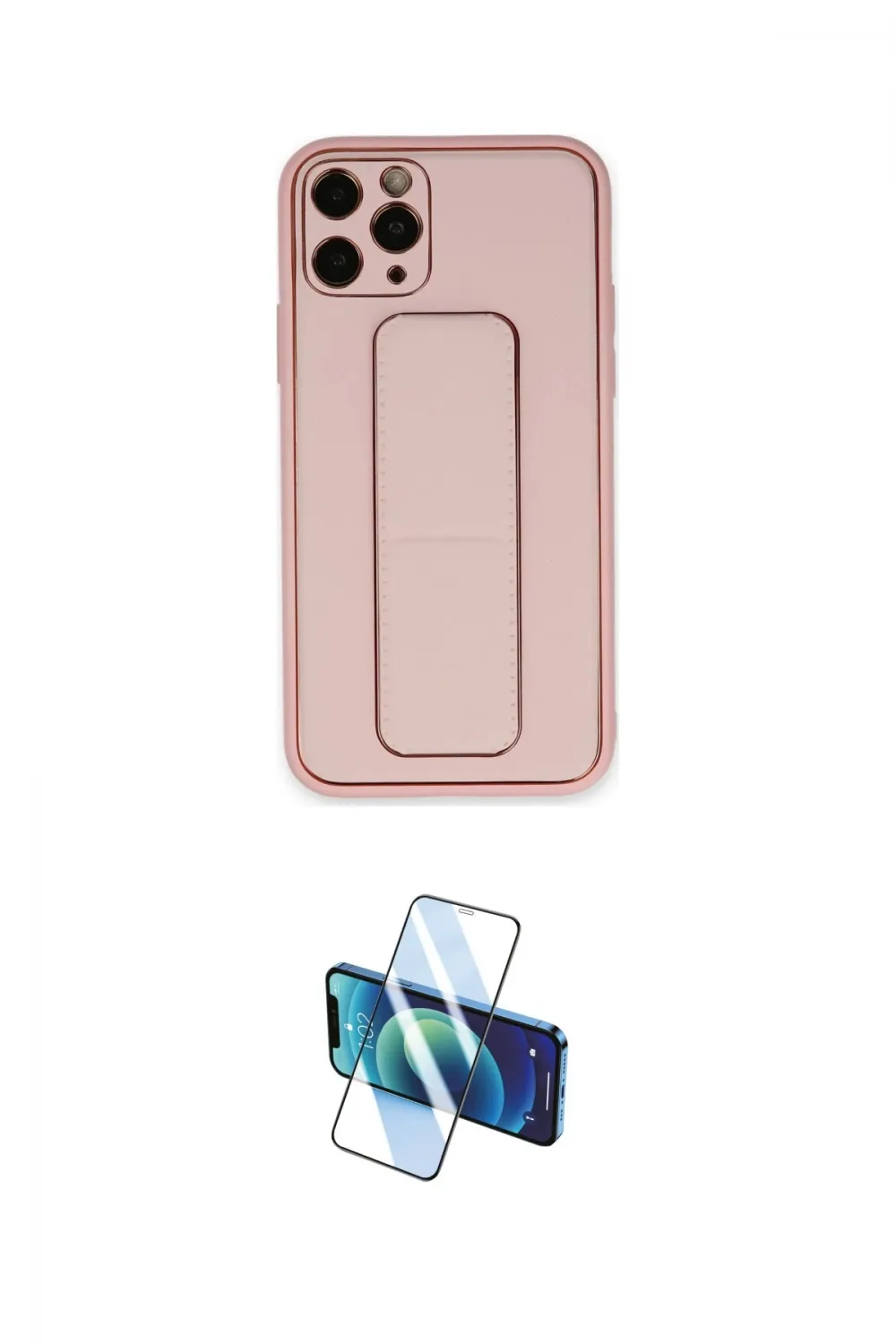 ieg™ iPhone 11 Pro Kılıf Akış Doku - Siyah 3D Antistatik Cam Ekran Koruyucu