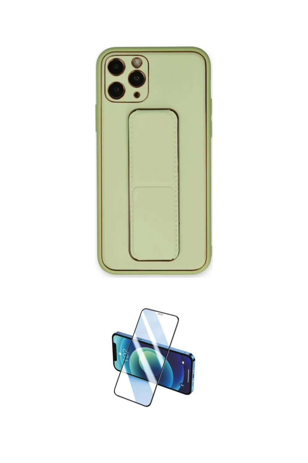 ieg™ iPhone 11 Pro Kılıf Akış Doku - Siyah 3D Antistatik Cam Ekran Koruyucu