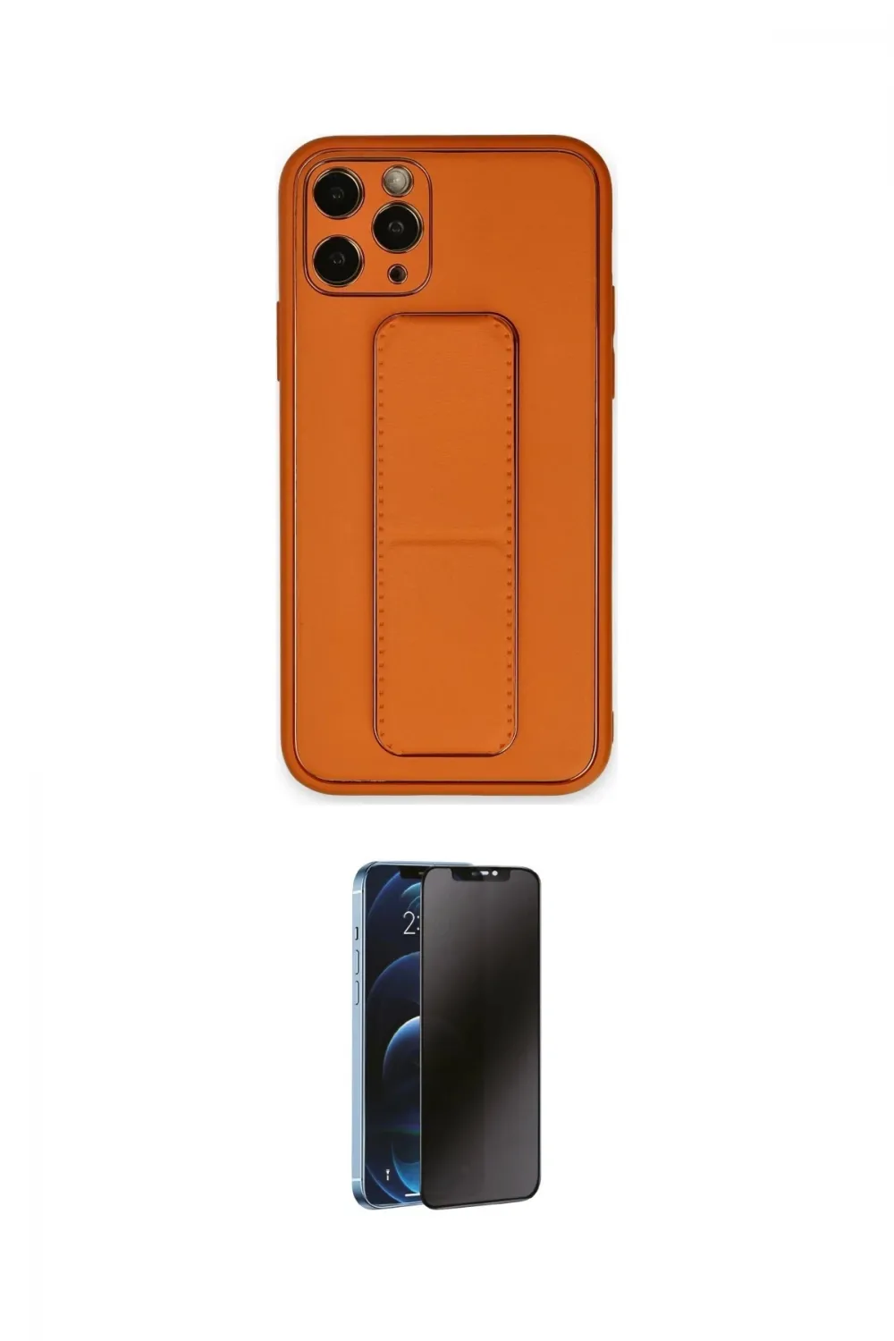 ieg™ iPhone 11 Pro Kılıf Akış Doku - Siyah 3D Antistatik Hayalet Cam Ekran Koruyucu