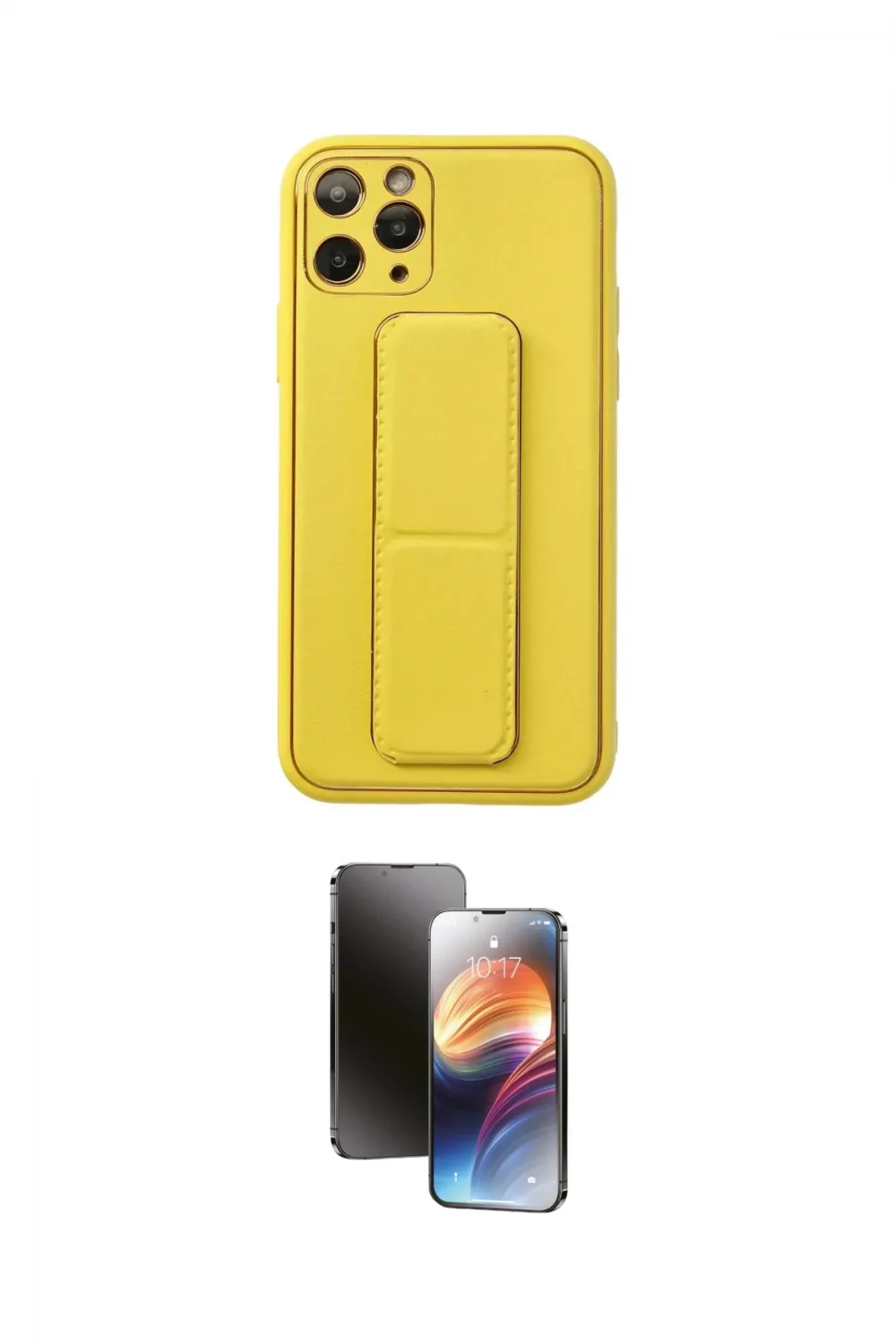 ieg™ iPhone 11 Pro Kılıf Akış Doku - Siyah 3D Antistatik Mat Seramik Nano Ekran Koruyucu