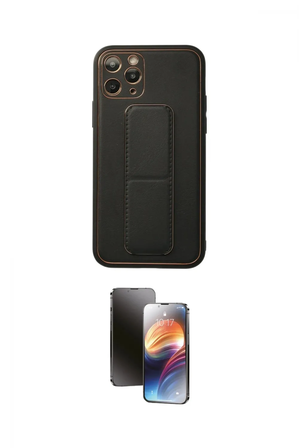 ieg™ iPhone 11 Pro Kılıf Akış Doku - Siyah 3D Antistatik Mat Seramik Nano Ekran Koruyucu