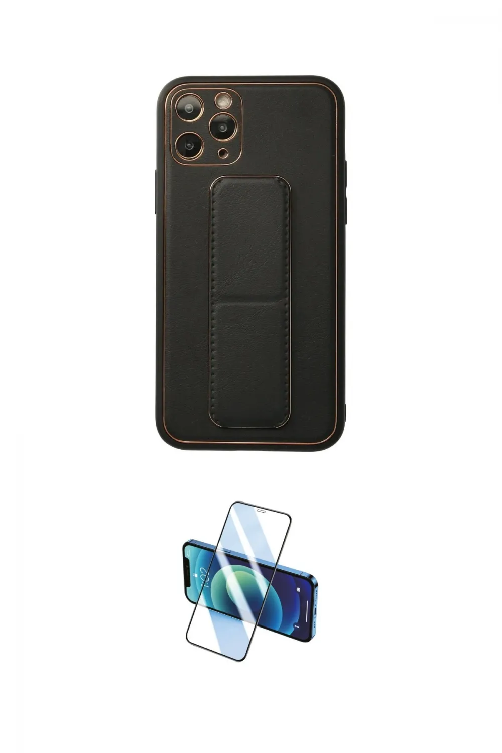 ieg™ iPhone 11 Pro Kılıf Akış Doku - Siyah 3D Antistatik Seramik Nano Ekran Koruyucu