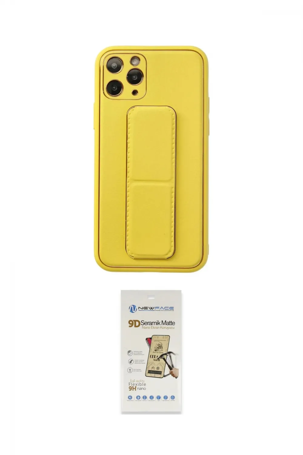 ieg™ iPhone 11 Pro Kılıf Akış Doku - Siyah Mat Seramik Nano Ekran Koruyucu