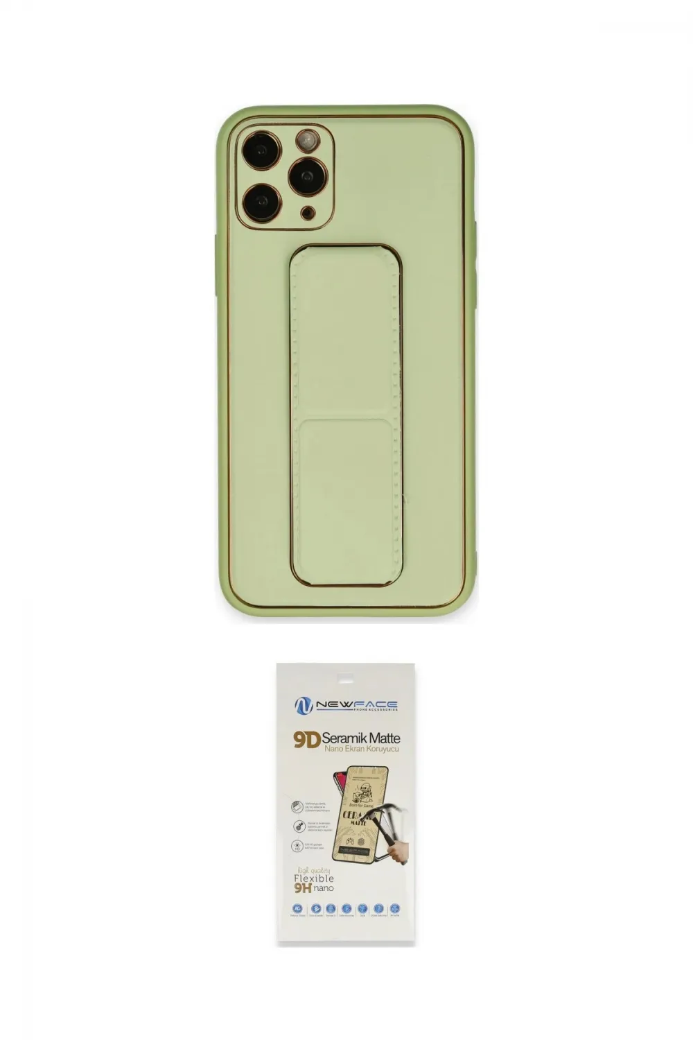 ieg™ iPhone 11 Pro Kılıf Akış Doku - Siyah Mat Seramik Nano Ekran Koruyucu