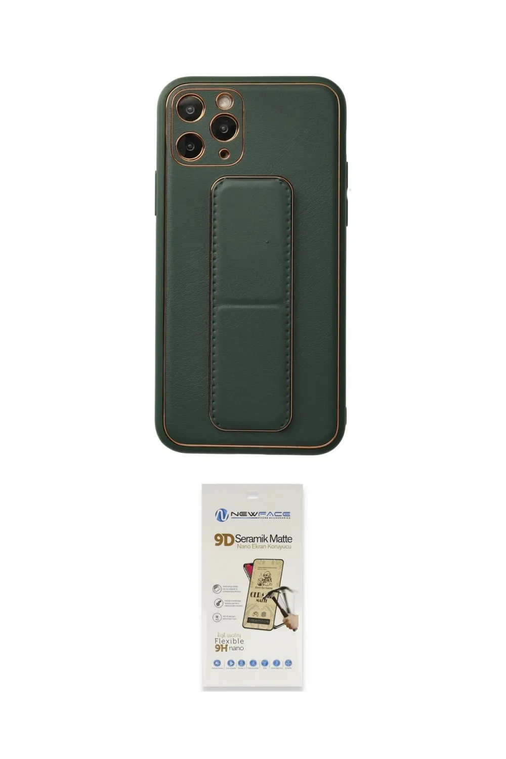 ieg™ iPhone 11 Pro Kılıf Akış Doku - Siyah Mat Seramik Nano Ekran Koruyucu