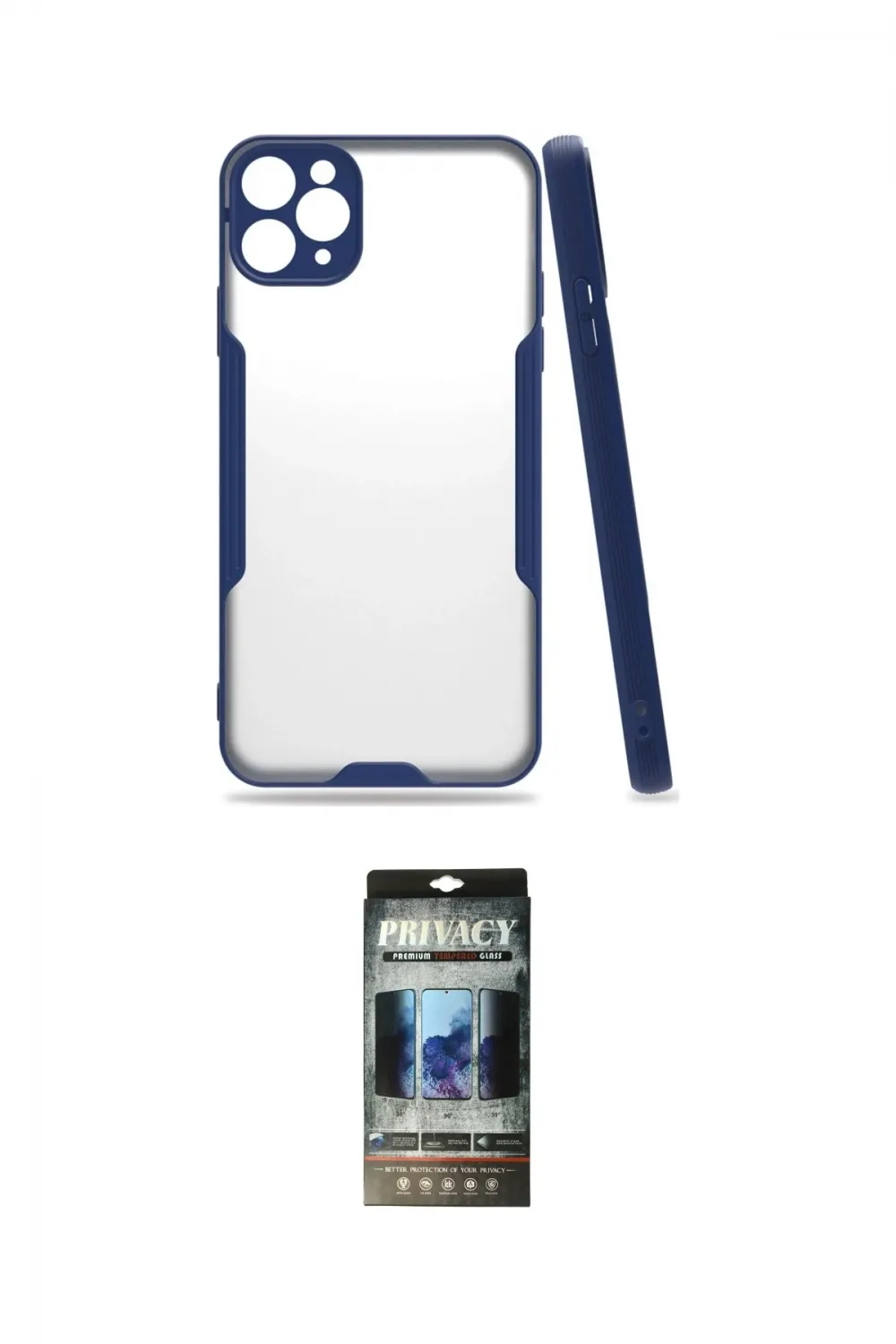 ieg™ iPhone 11 Pro Kılıf Atlas Asil Serisi - Siyah 34D Hayalet Izgaralı Cam
