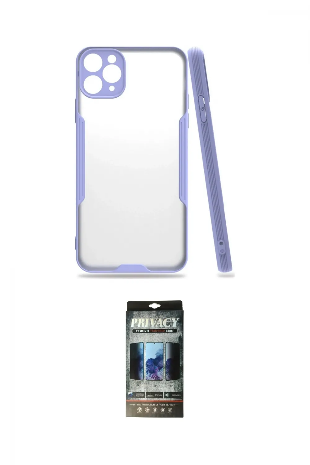 ieg™ iPhone 11 Pro Kılıf Atlas Asil Serisi - Siyah 34D Hayalet Izgaralı Cam