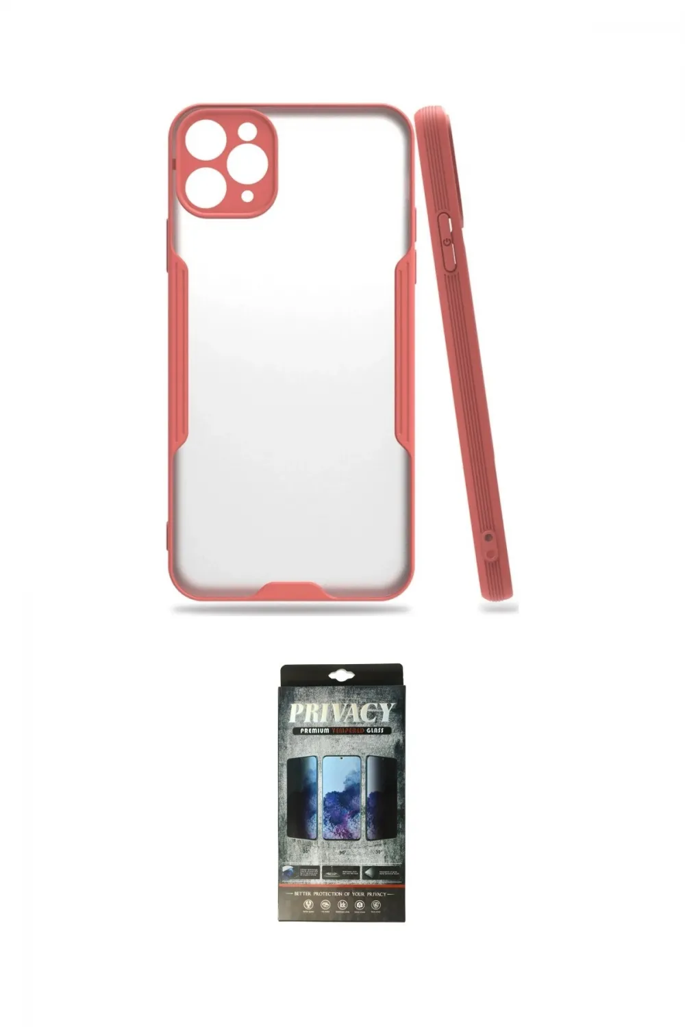ieg™ iPhone 11 Pro Kılıf Atlas Asil Serisi - Siyah 34D Hayalet Izgaralı Cam