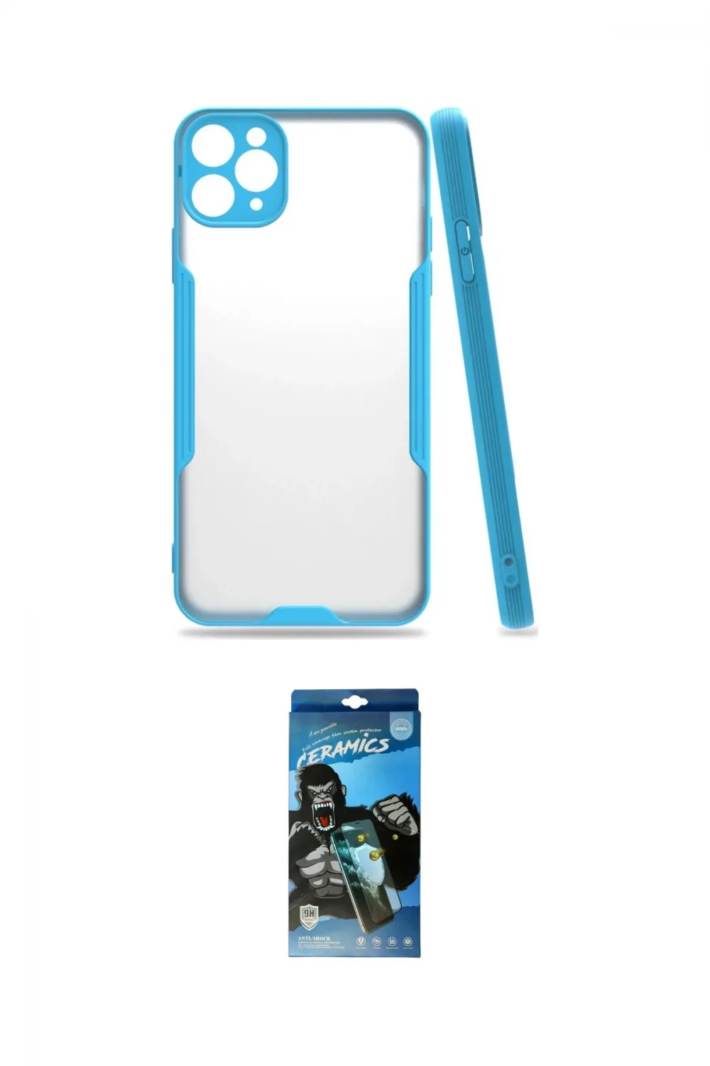 ieg™ iPhone 11 Pro Kılıf Atlas Asil Serisi - Siyah 34D Izgaralı Cam
