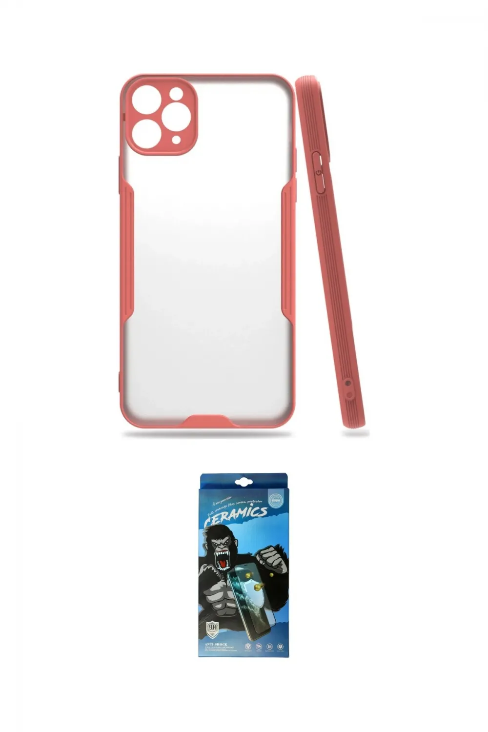ieg™ iPhone 11 Pro Kılıf Atlas Asil Serisi - Siyah 34D Izgaralı Cam