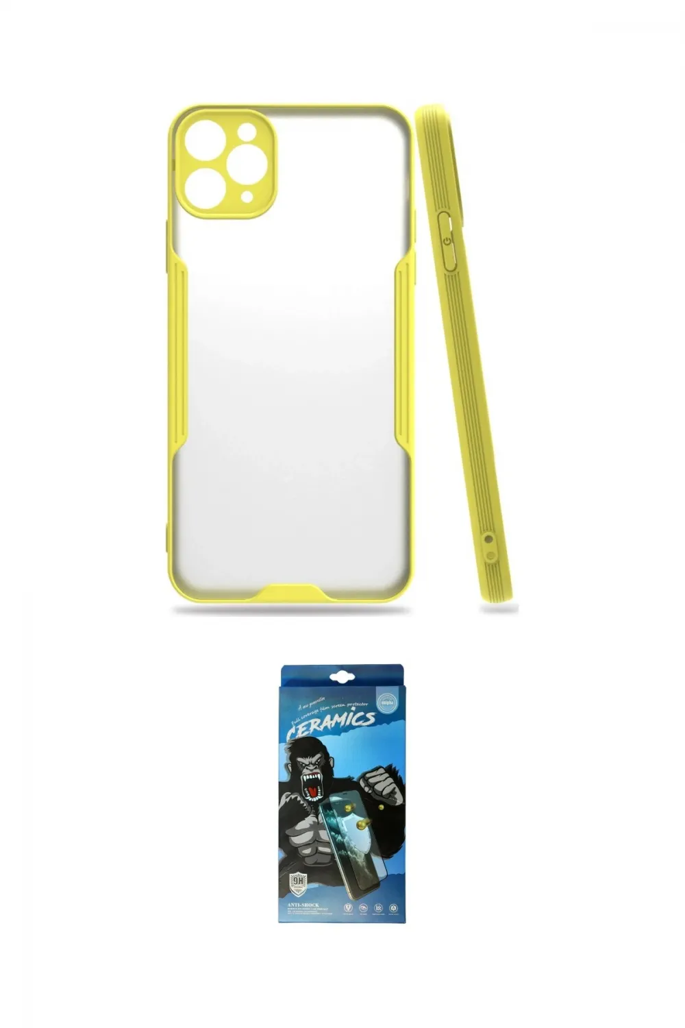 ieg™ iPhone 11 Pro Kılıf Atlas Asil Serisi - Siyah 34D Izgaralı Cam
