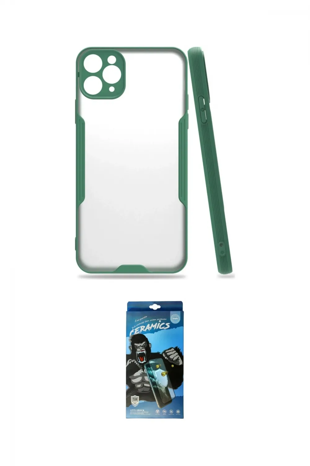 ieg™ iPhone 11 Pro Kılıf Atlas Asil Serisi - Siyah 34D Izgaralı Cam