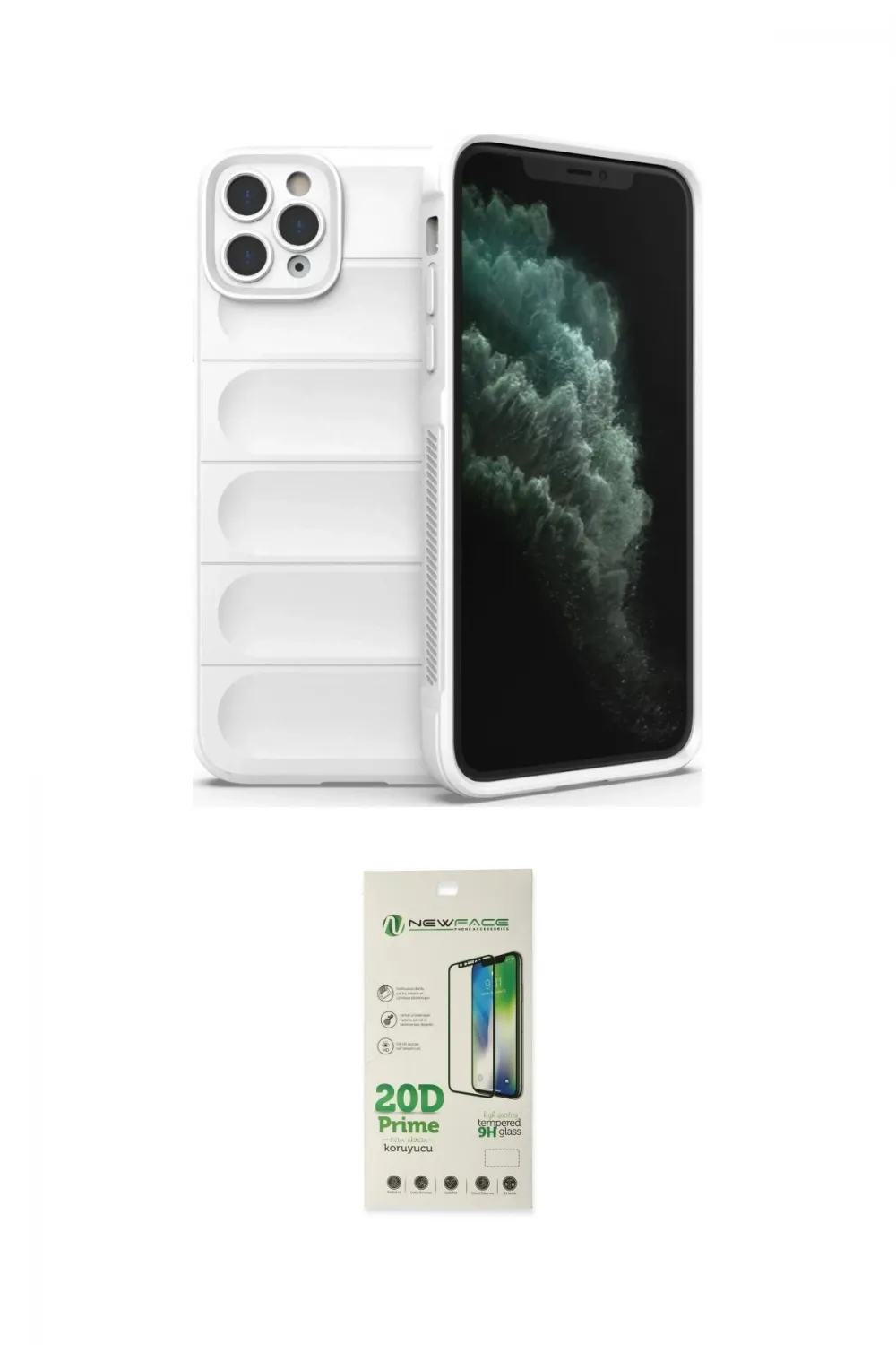 ieg™ iPhone 11 Pro Kılıf Atlas Koleksiyonu - Siyah 20D Premium Cam Ekran Koruyucu