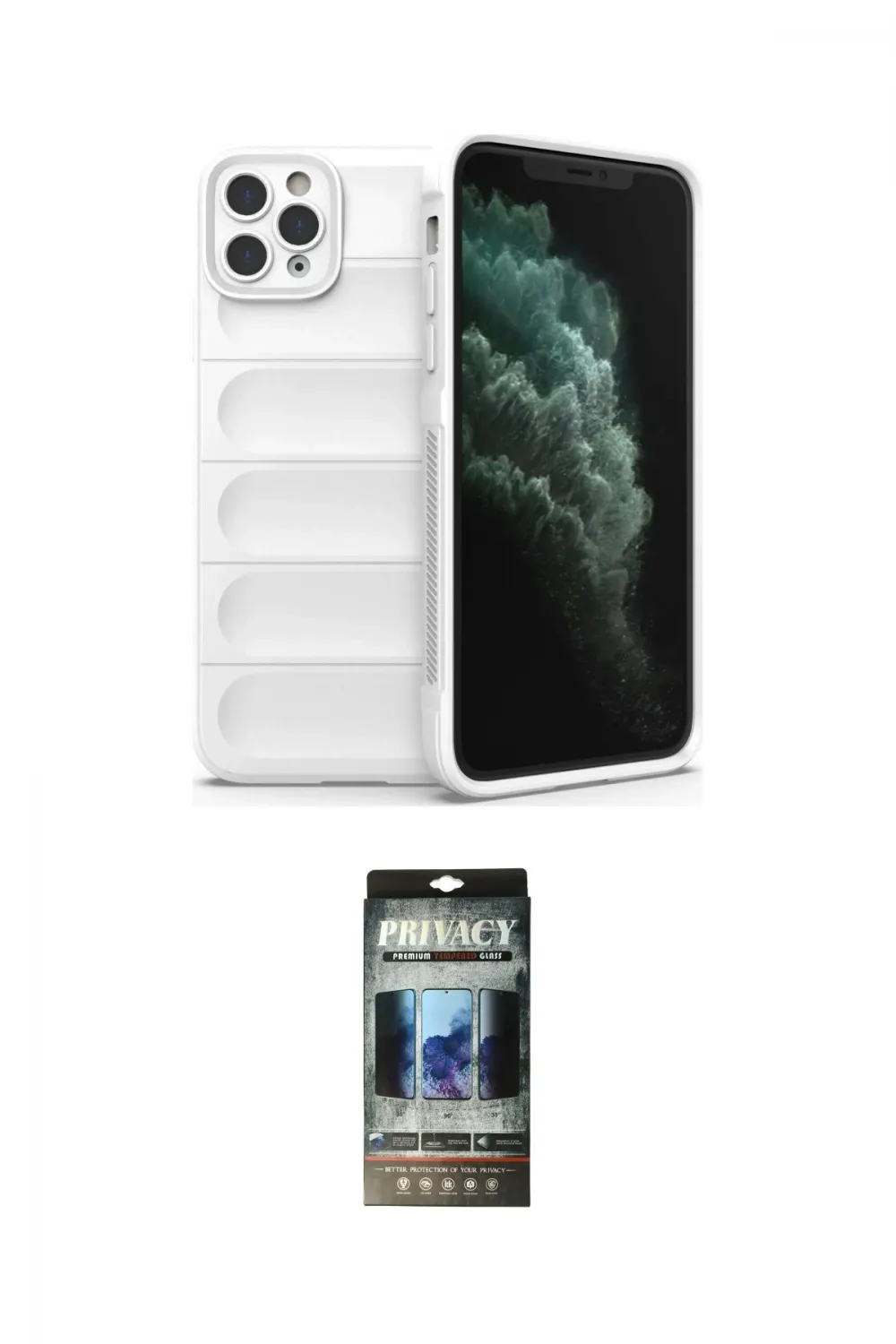 ieg™ iPhone 11 Pro Kılıf Atlas Koleksiyonu - Siyah 34D Hayalet Izgaralı Cam
