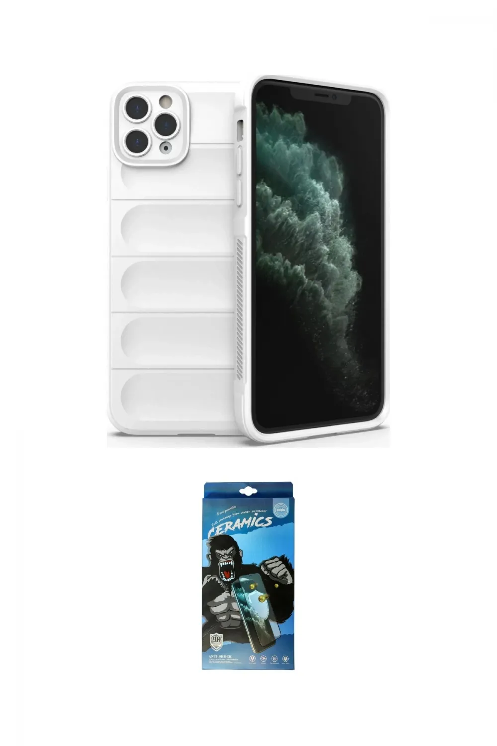 ieg™ iPhone 11 Pro Kılıf Atlas Koleksiyonu - Siyah 34D Izgaralı Cam
