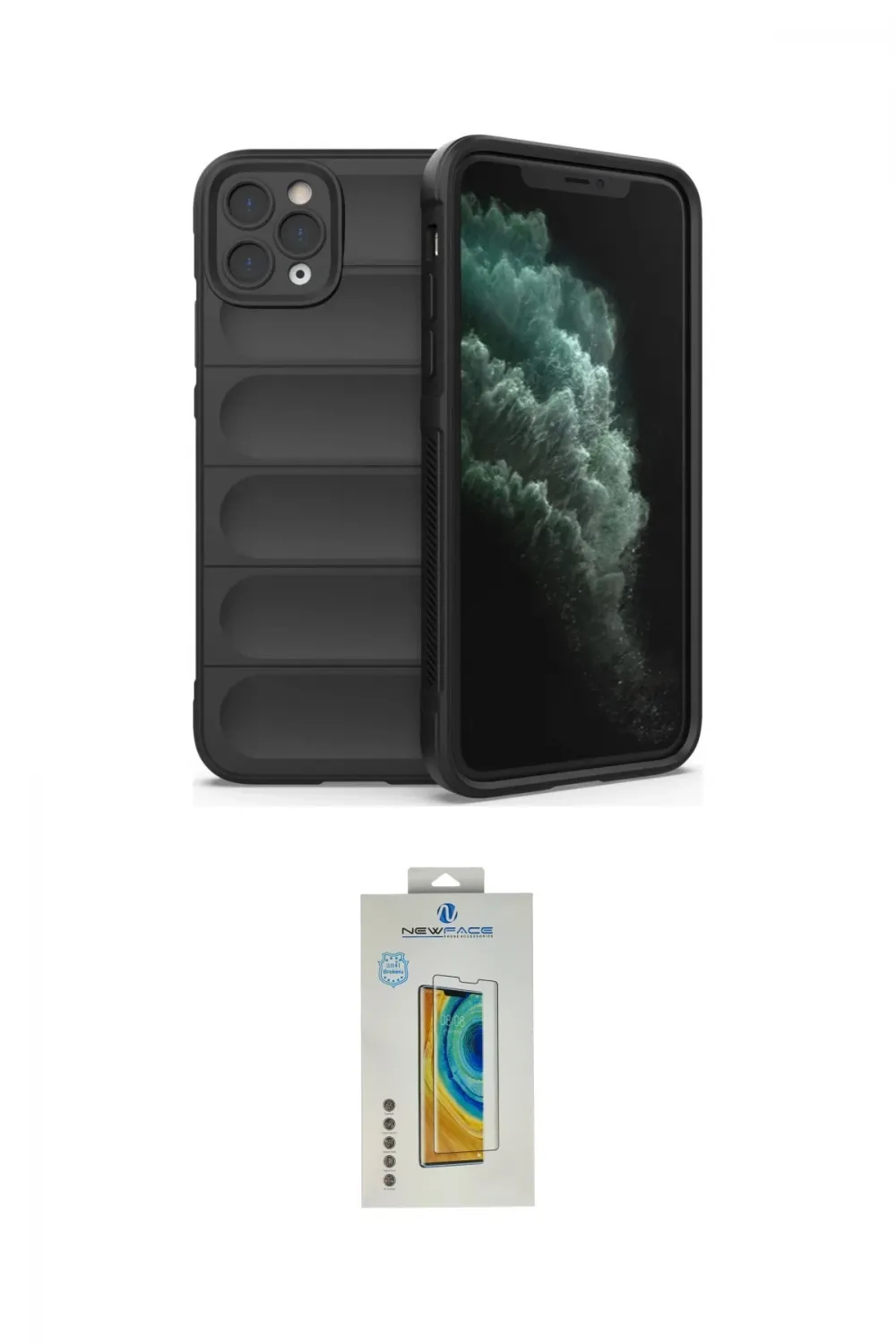 ieg™ iPhone 11 Pro Kılıf Atlas Koleksiyonu - Siyah Polymer Nano Ekran Koruyucu