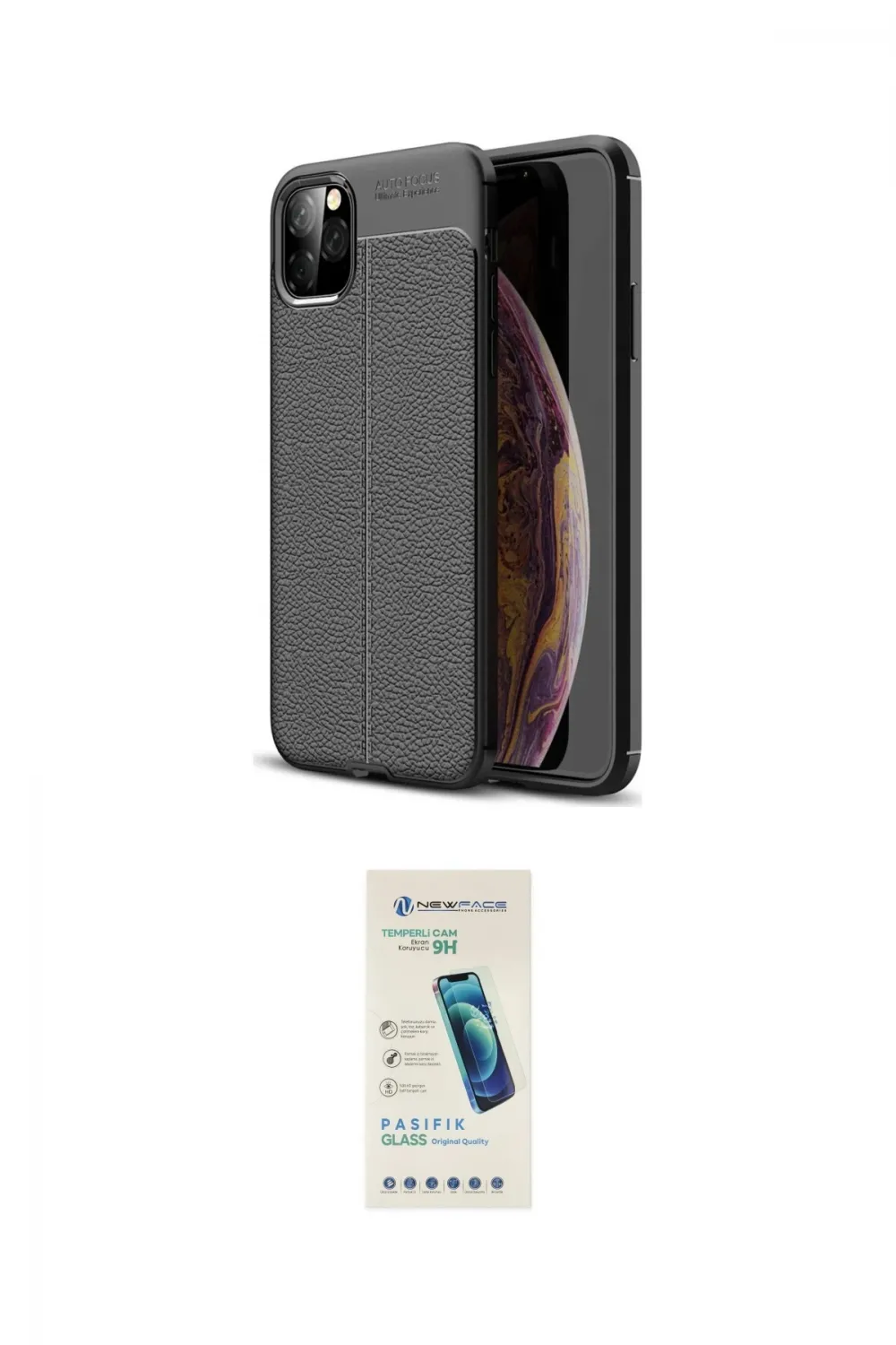 ieg™ iPhone 11 Pro Kılıf Doruk Klasik Özel Seri - Şeffaf Pasifik Cam Ekran Koruyucu