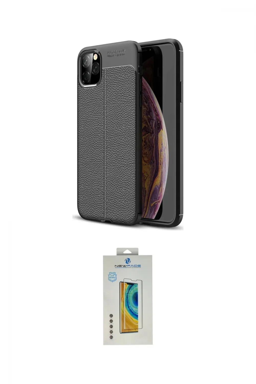 ieg™ iPhone 11 Pro Kılıf Doruk Klasik Özel Seri - Siyah Polymer Nano Ekran Koruyucu