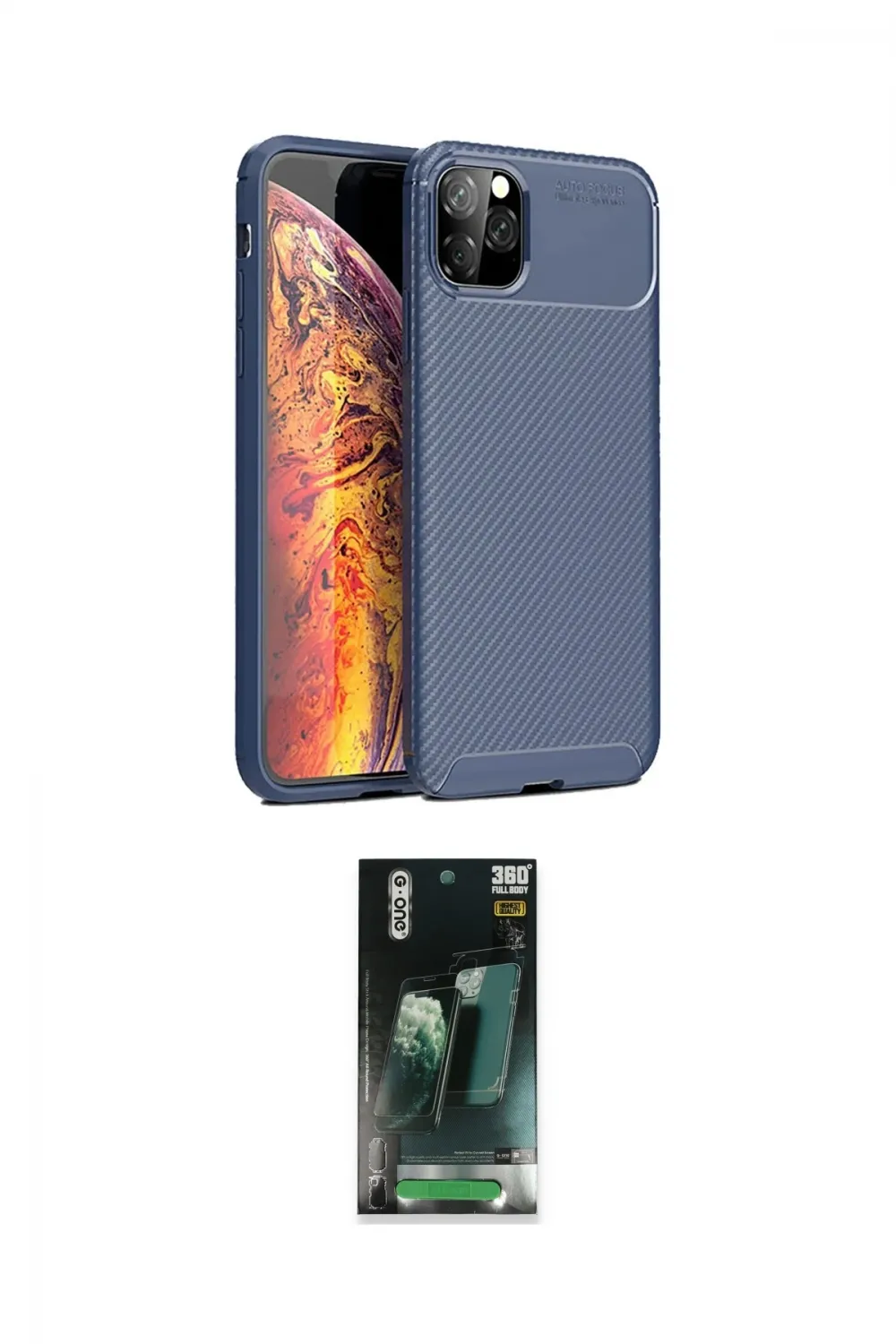 ieg™ iPhone 11 Pro Kılıf Eksen Form Prime - Şeffaf 360 Full Body Arka Koruyucu