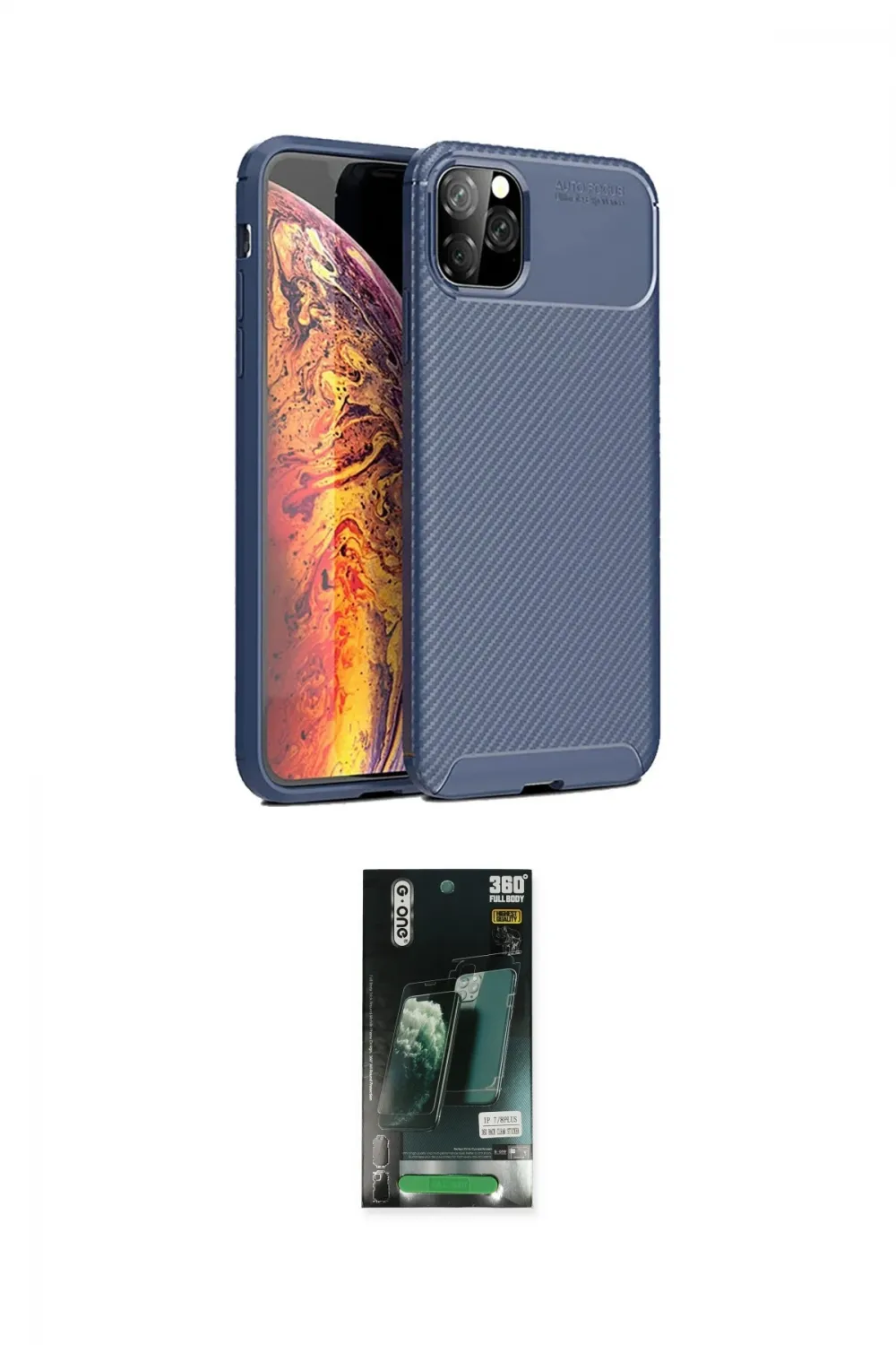 ieg™ iPhone 11 Pro Kılıf Eksen Form Prime - Siyah 360 Mat Full Body Arka Koruyucu