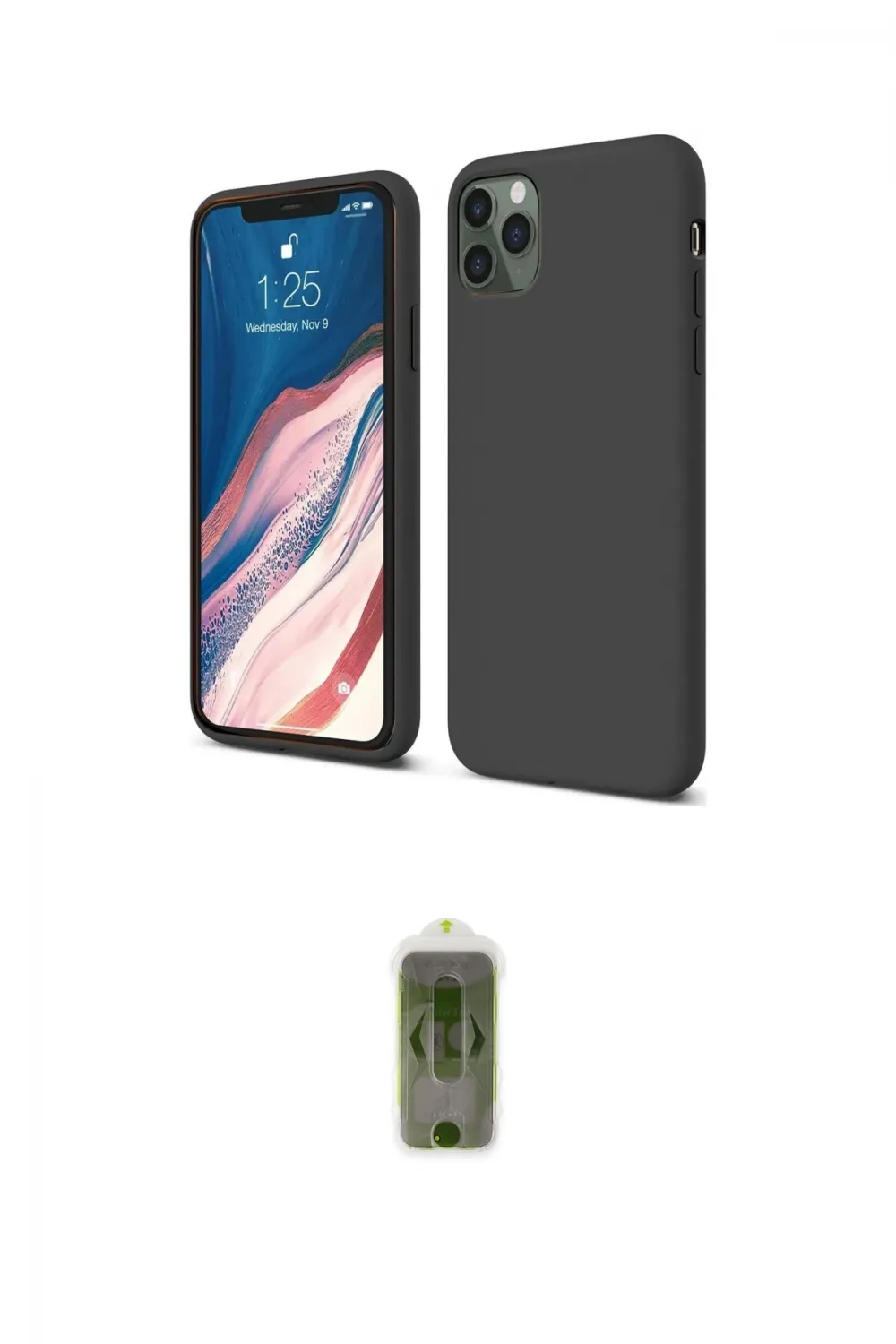 ieg™ iPhone 11 Pro Kılıf Kozmos Yansıma Özel Seri - Siyah Joko Magic 5D Hayalet Cam