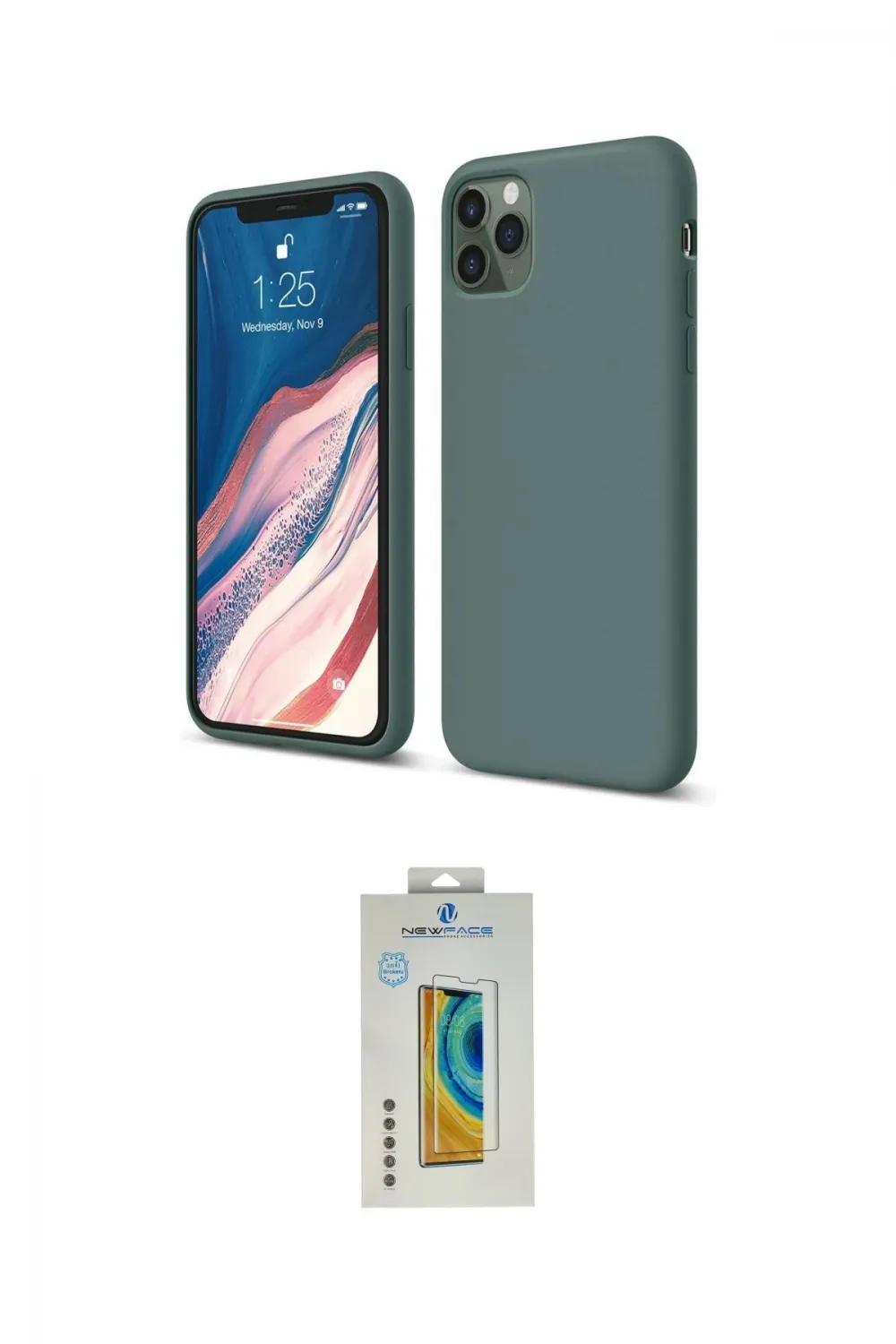 ieg™ iPhone 11 Pro Kılıf Kozmos Yansıma Özel Seri - Siyah Polymer Nano Ekran Koruyucu