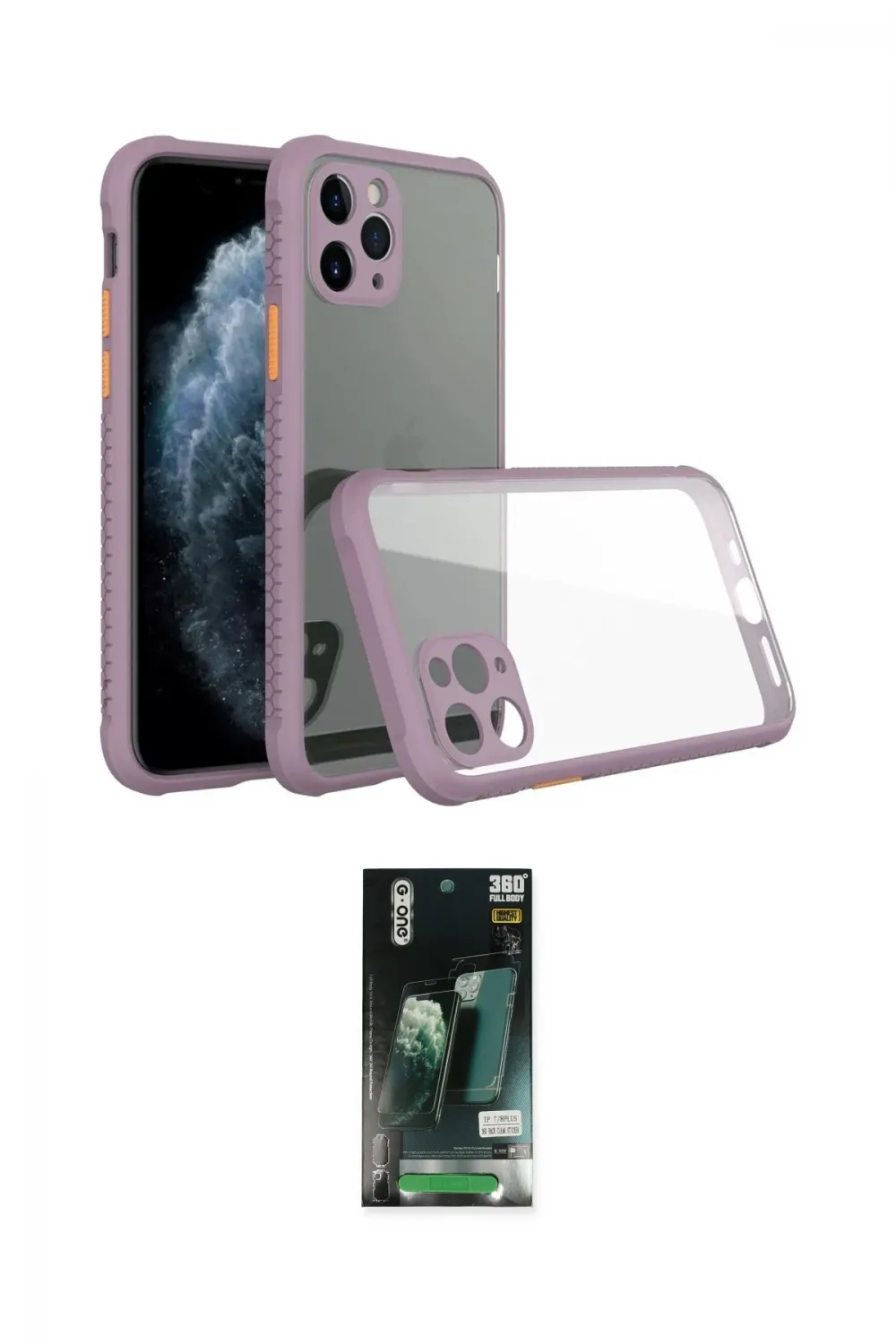 ieg™ iPhone 11 Pro Kılıf Nova Asil Özel Seri - Siyah 360 Mat Full Body Arka Koruyucu
