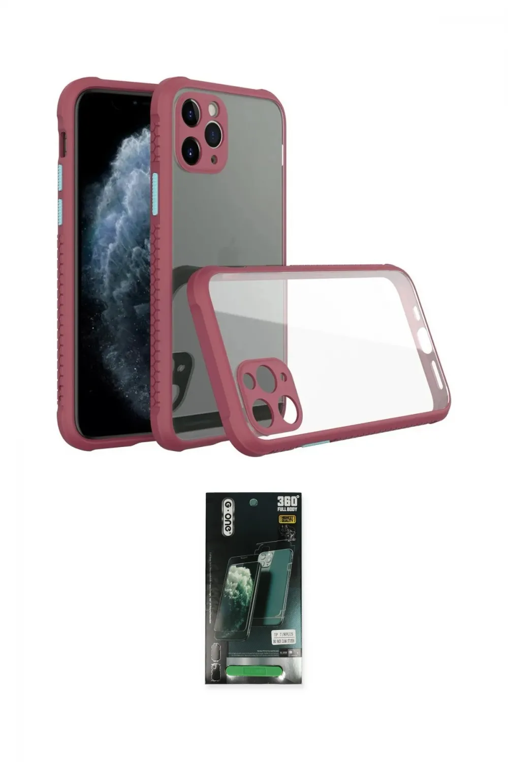 ieg™ iPhone 11 Pro Kılıf Nova Asil Özel Seri - Siyah 360 Mat Full Body Arka Koruyucu