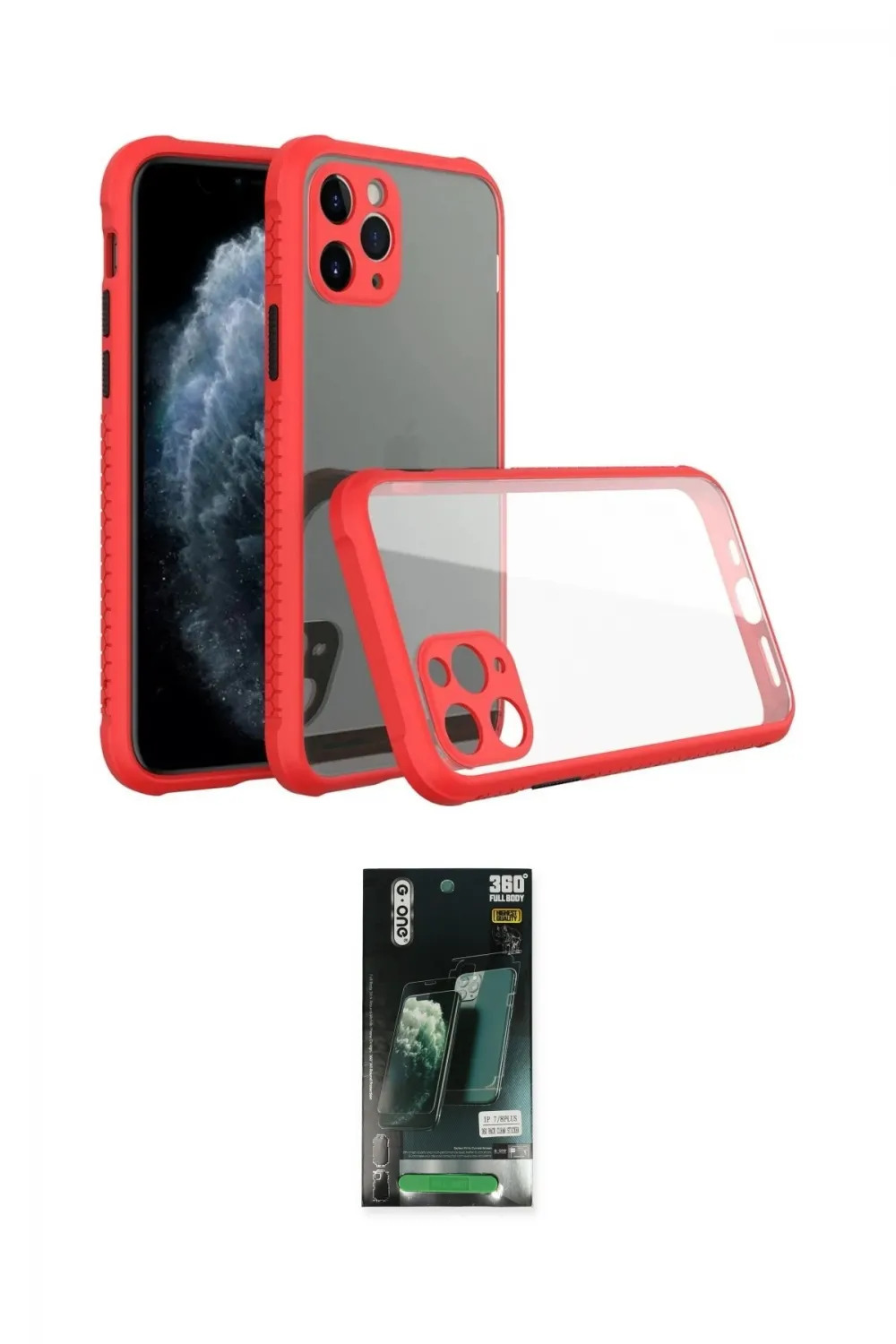 ieg™ iPhone 11 Pro Kılıf Nova Asil Özel Seri - Siyah 360 Mat Full Body Arka Koruyucu