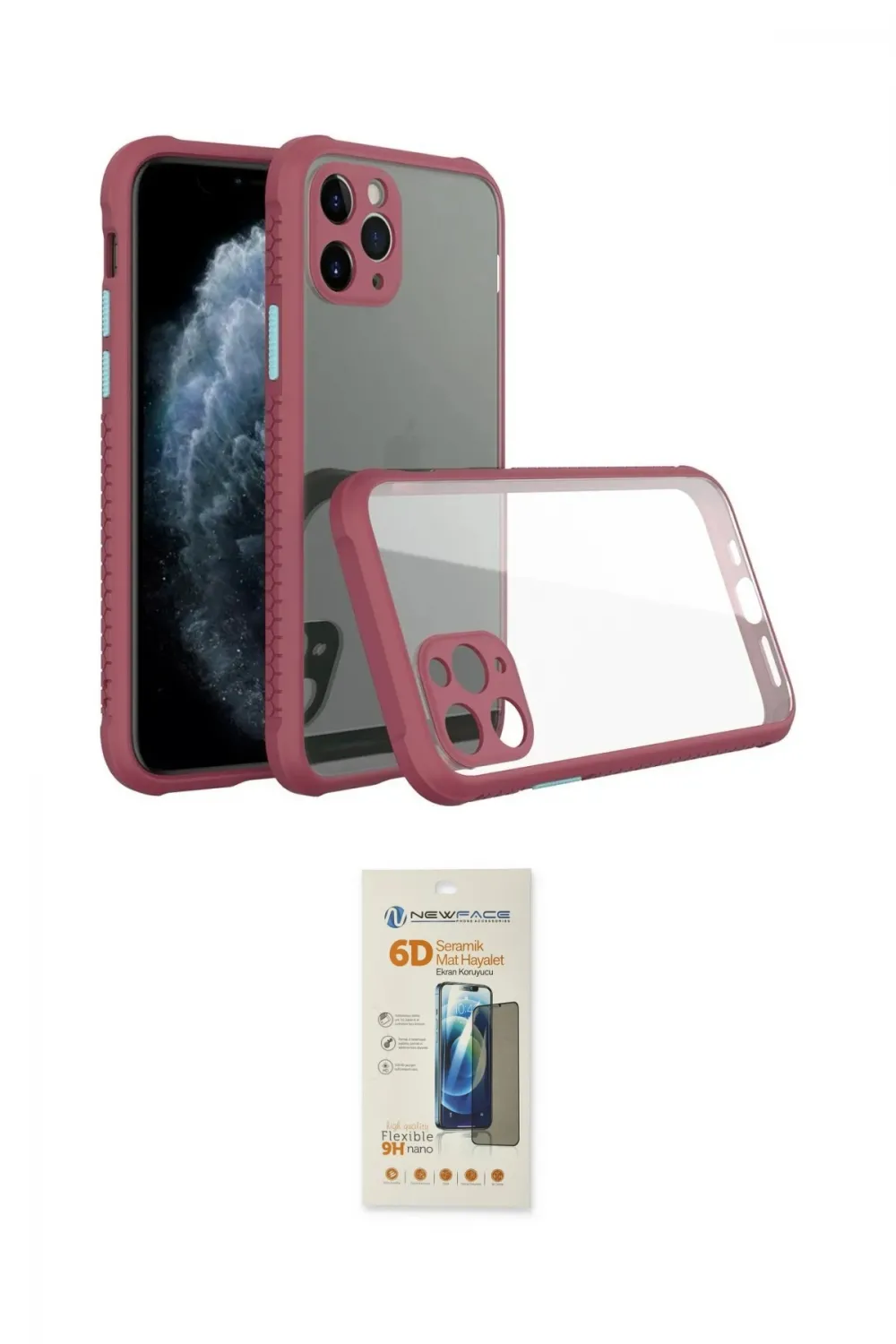 ieg™ iPhone 11 Pro Kılıf Nova Asil Özel Seri - Siyah 6D Mat Seramik Hayalet Nano Ekran Koruyucu