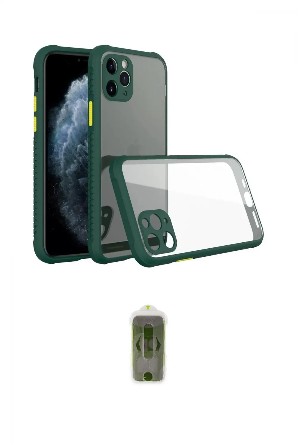 ieg™ iPhone 11 Pro Kılıf Nova Asil Özel Seri - Siyah Joko Magic 5D Hayalet Cam