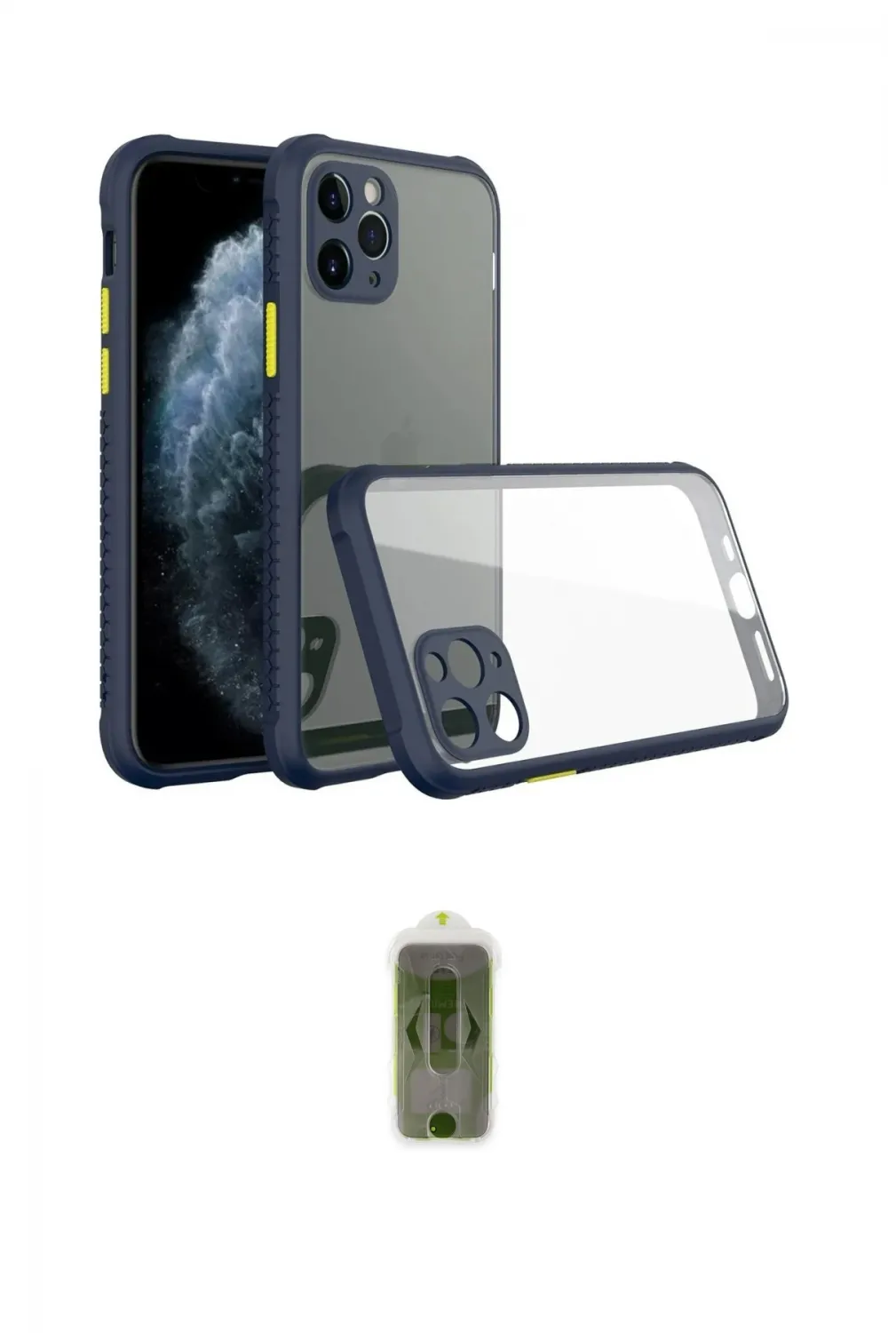 ieg™ iPhone 11 Pro Kılıf Nova Asil Özel Seri - Siyah Joko Magic 5D Hayalet Cam
