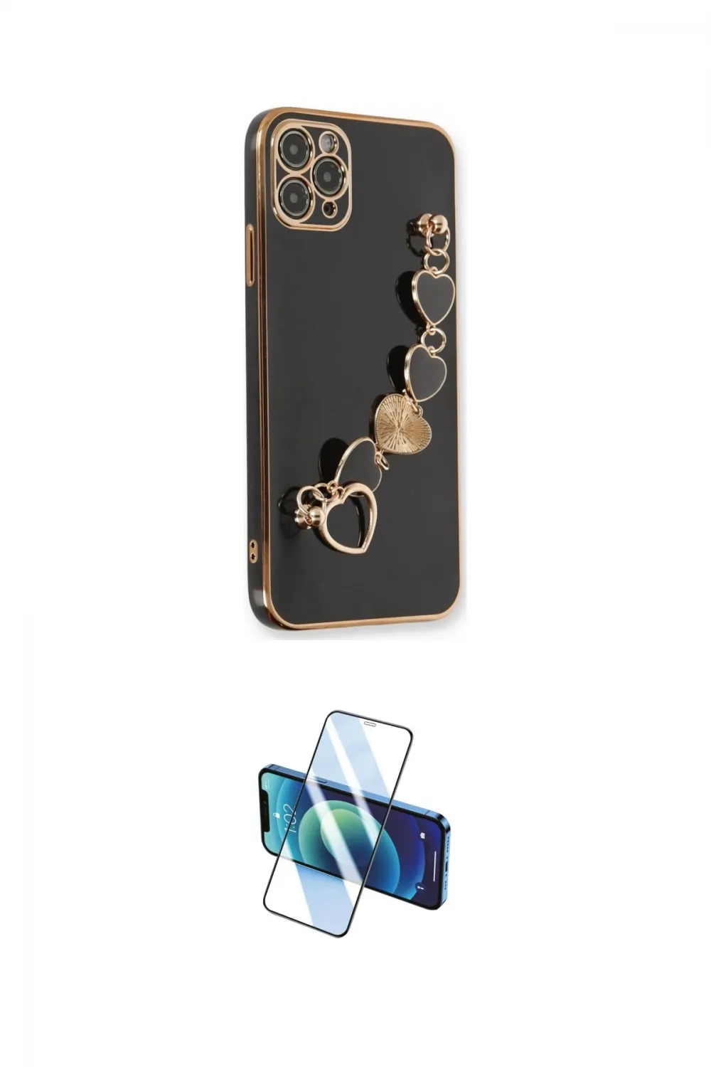 ieg™ iPhone 11 Pro Kılıf Nova Işık Prime - Siyah 3D Antistatik Cam Ekran Koruyucu