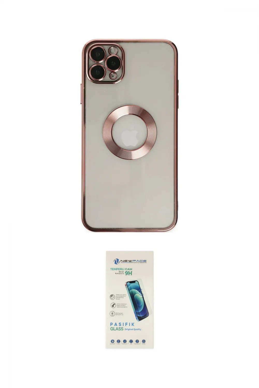 ieg™ iPhone 11 Pro Kılıf Pusula Form - Şeffaf Pasifik Cam Ekran Koruyucu