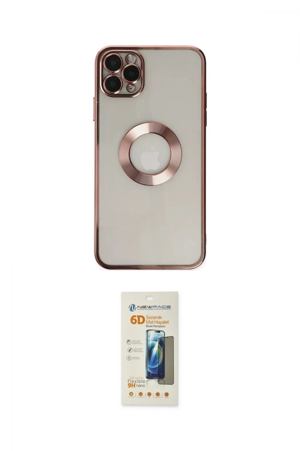 ieg™ iPhone 11 Pro Kılıf Pusula Form - Siyah 6D Mat Seramik Hayalet Nano Ekran Koruyucu