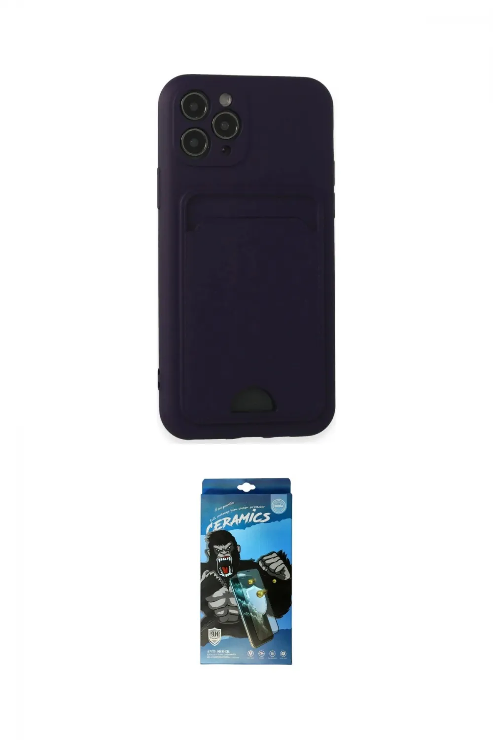 ieg™ iPhone 11 Pro Kılıf Vadi Çizgi Prime - Siyah 34D Izgaralı Cam