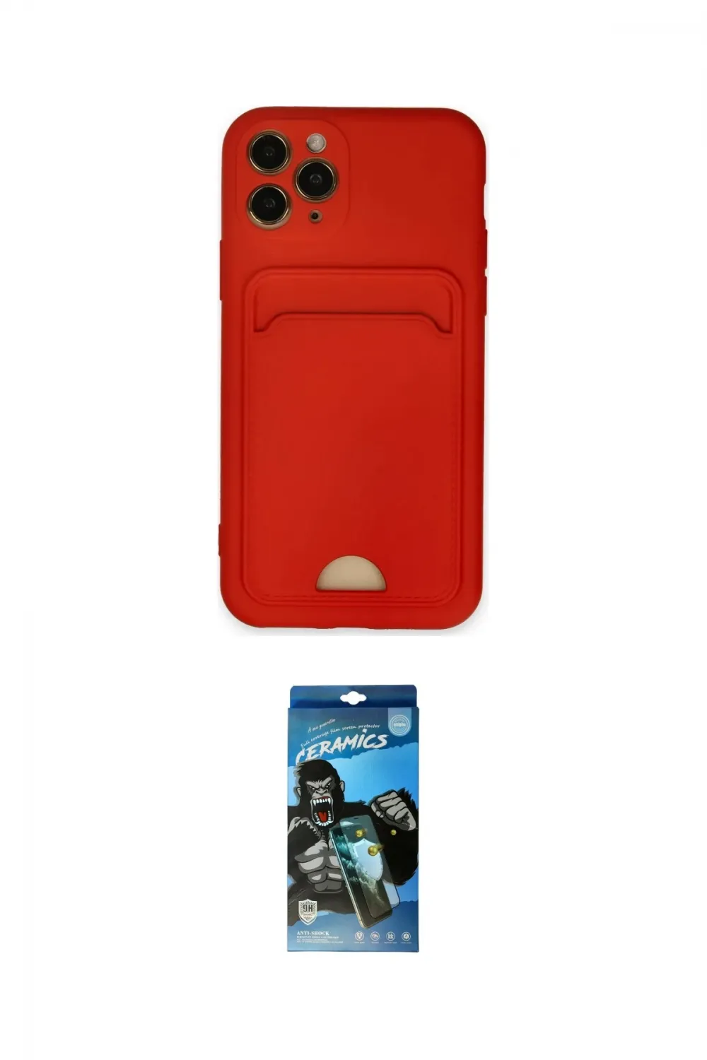 ieg™ iPhone 11 Pro Kılıf Vadi Çizgi Prime - Siyah 34D Izgaralı Cam