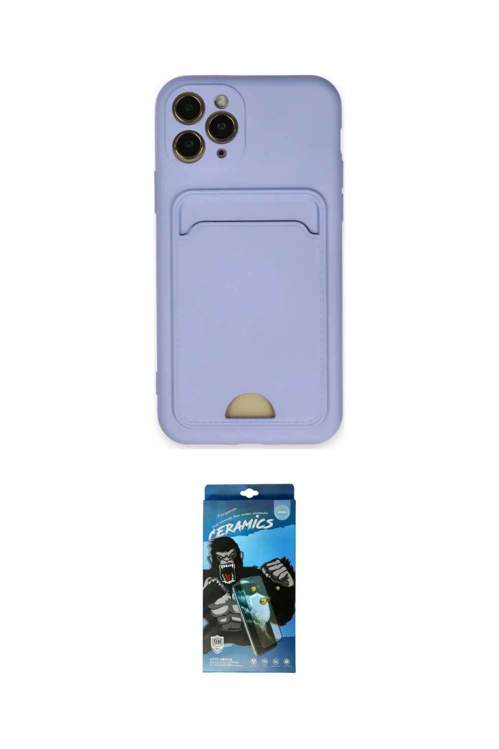 ieg™ iPhone 11 Pro Kılıf Vadi Çizgi Prime - Siyah 34D Izgaralı Cam