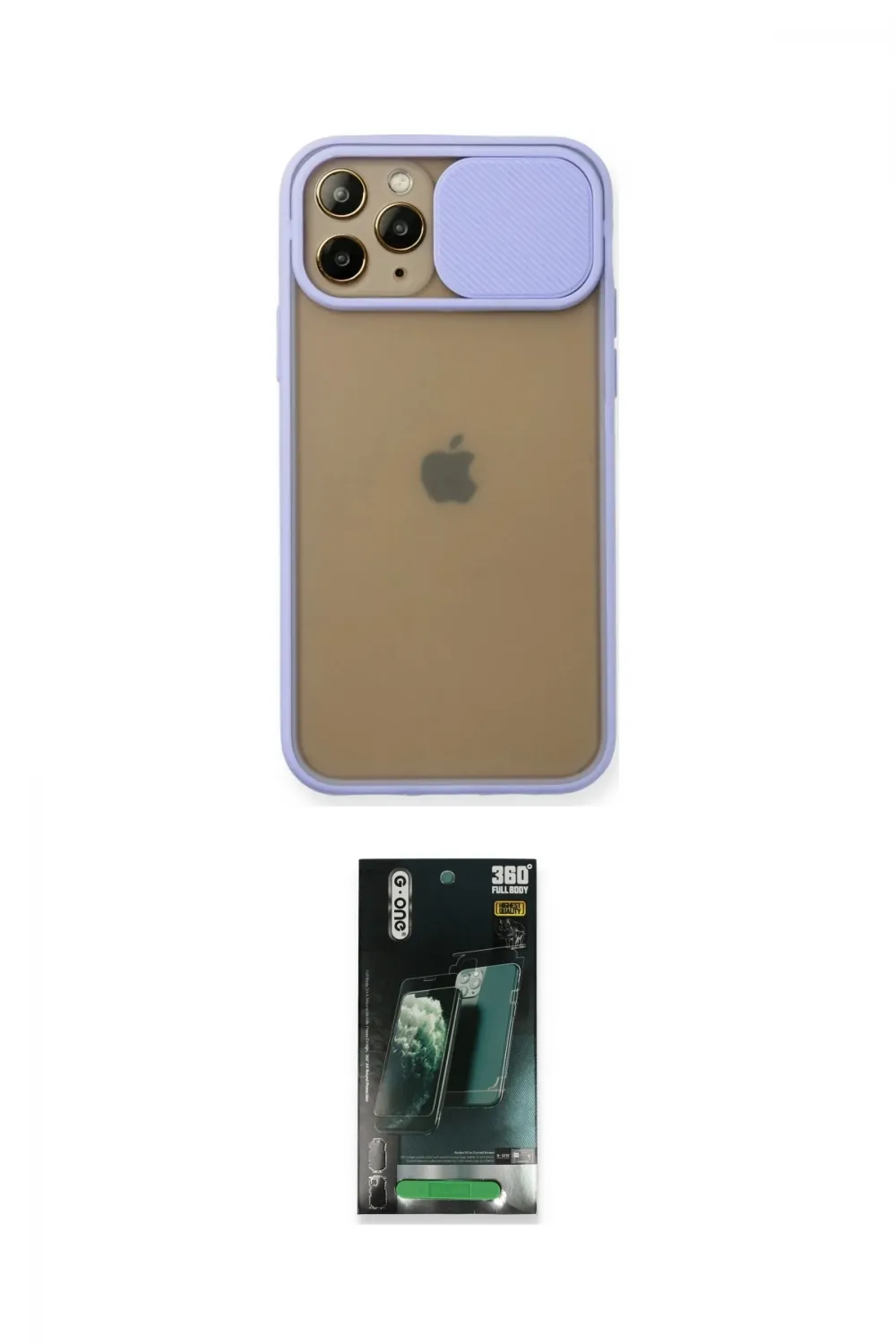 ieg™ iPhone 11 Pro Kılıf Vadi Çizgi - Şeffaf 360 Full Body Arka Koruyucu