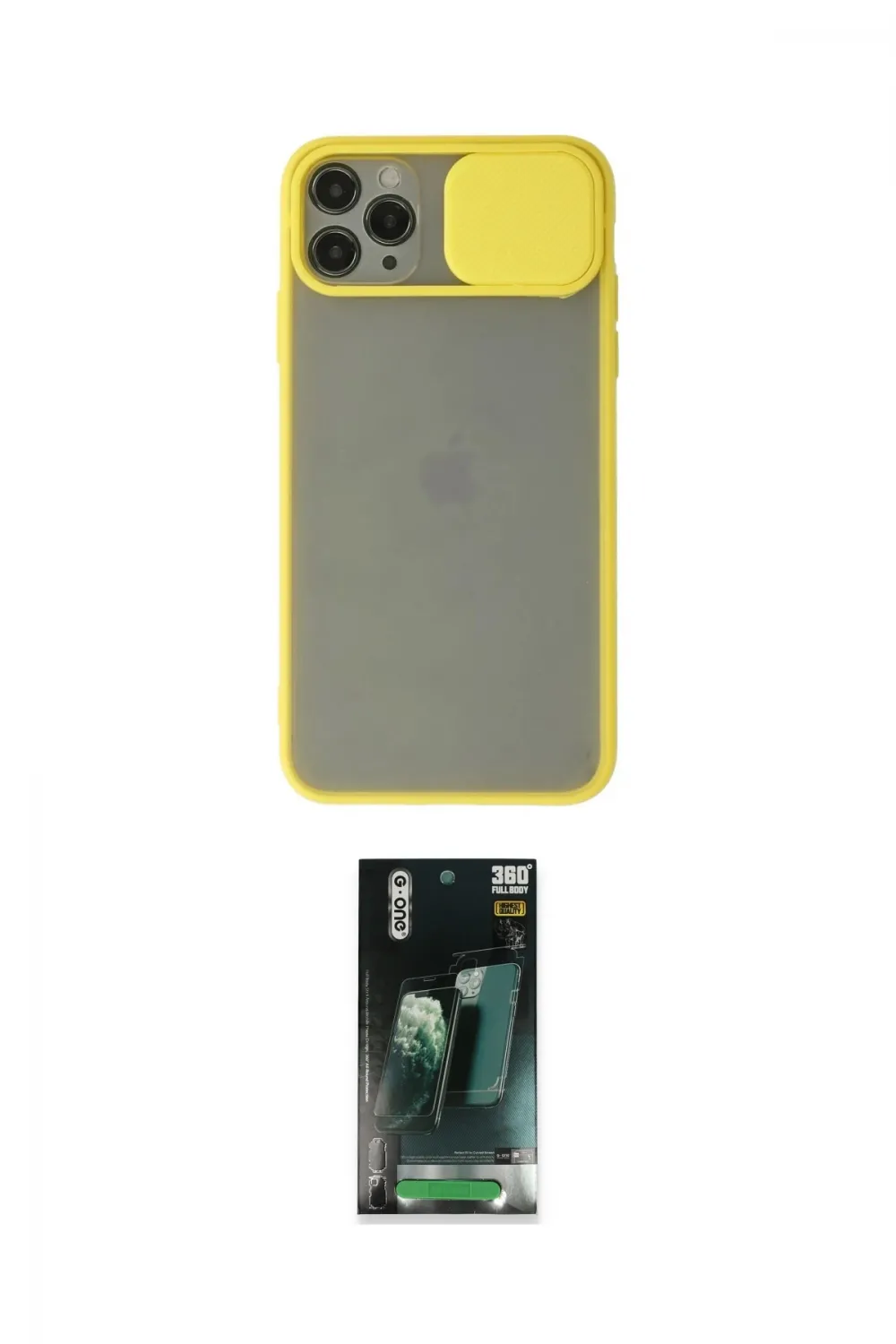 ieg™ iPhone 11 Pro Kılıf Vadi Çizgi - Şeffaf 360 Full Body Arka Koruyucu
