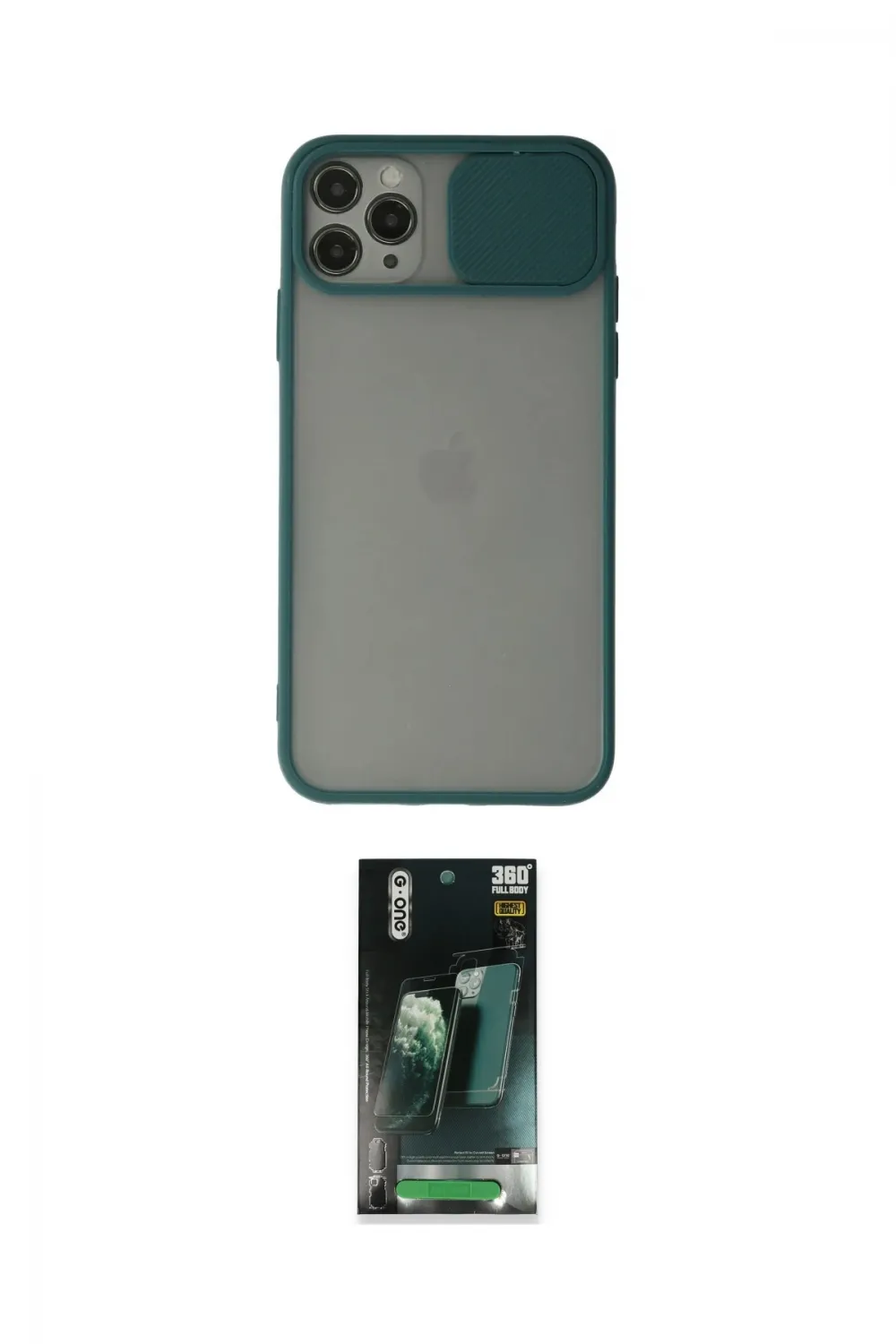 ieg™ iPhone 11 Pro Kılıf Vadi Çizgi - Şeffaf 360 Full Body Arka Koruyucu