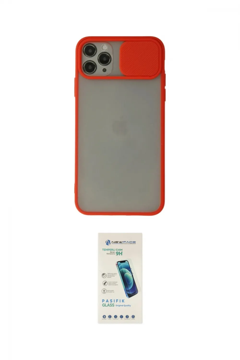 ieg™ iPhone 11 Pro Kılıf Vadi Çizgi - Şeffaf Pasifik Cam Ekran Koruyucu