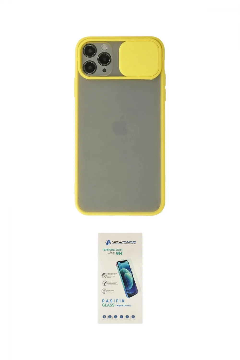 ieg™ iPhone 11 Pro Kılıf Vadi Çizgi - Şeffaf Pasifik Cam Ekran Koruyucu