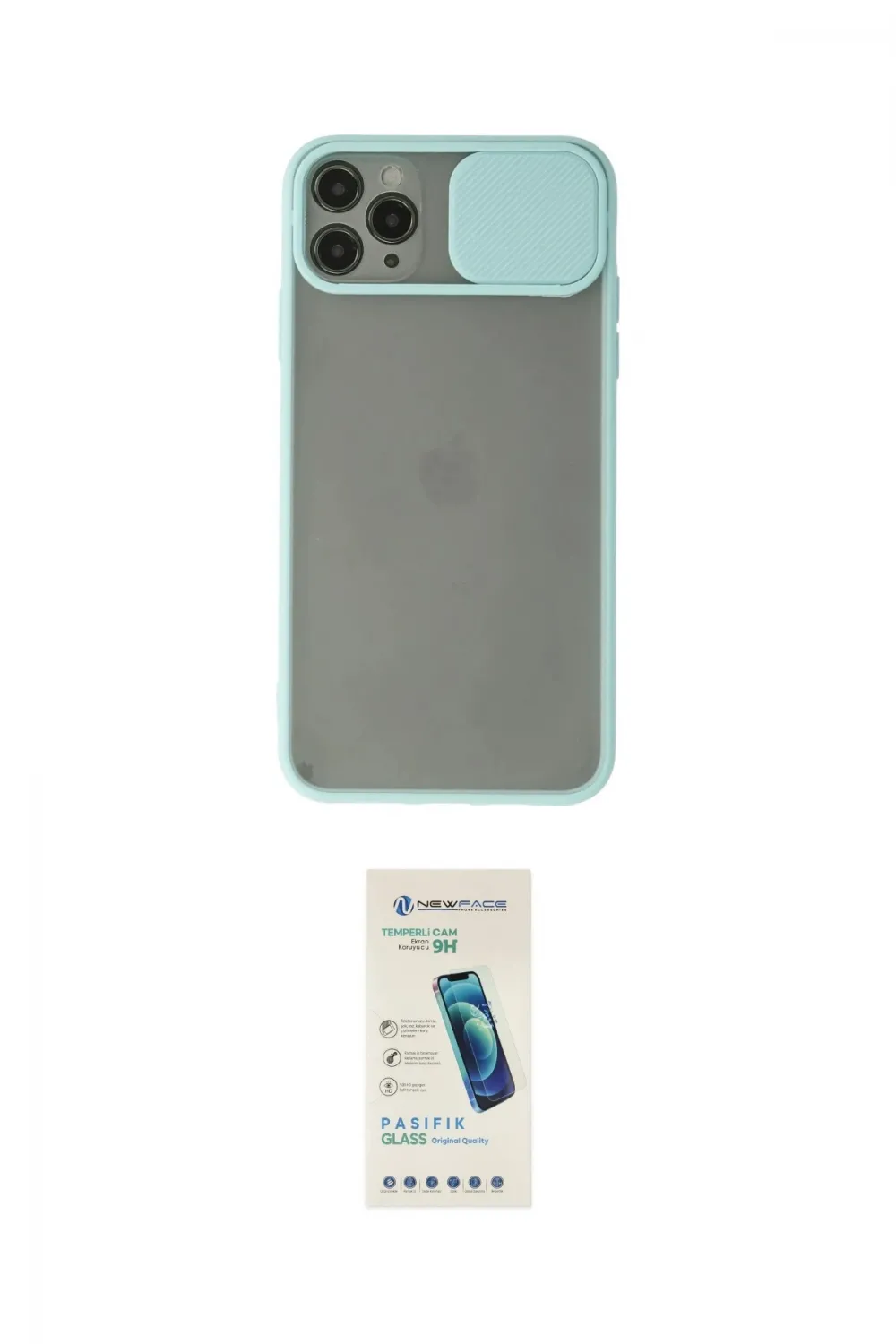 ieg™ iPhone 11 Pro Kılıf Vadi Çizgi - Şeffaf Pasifik Cam Ekran Koruyucu
